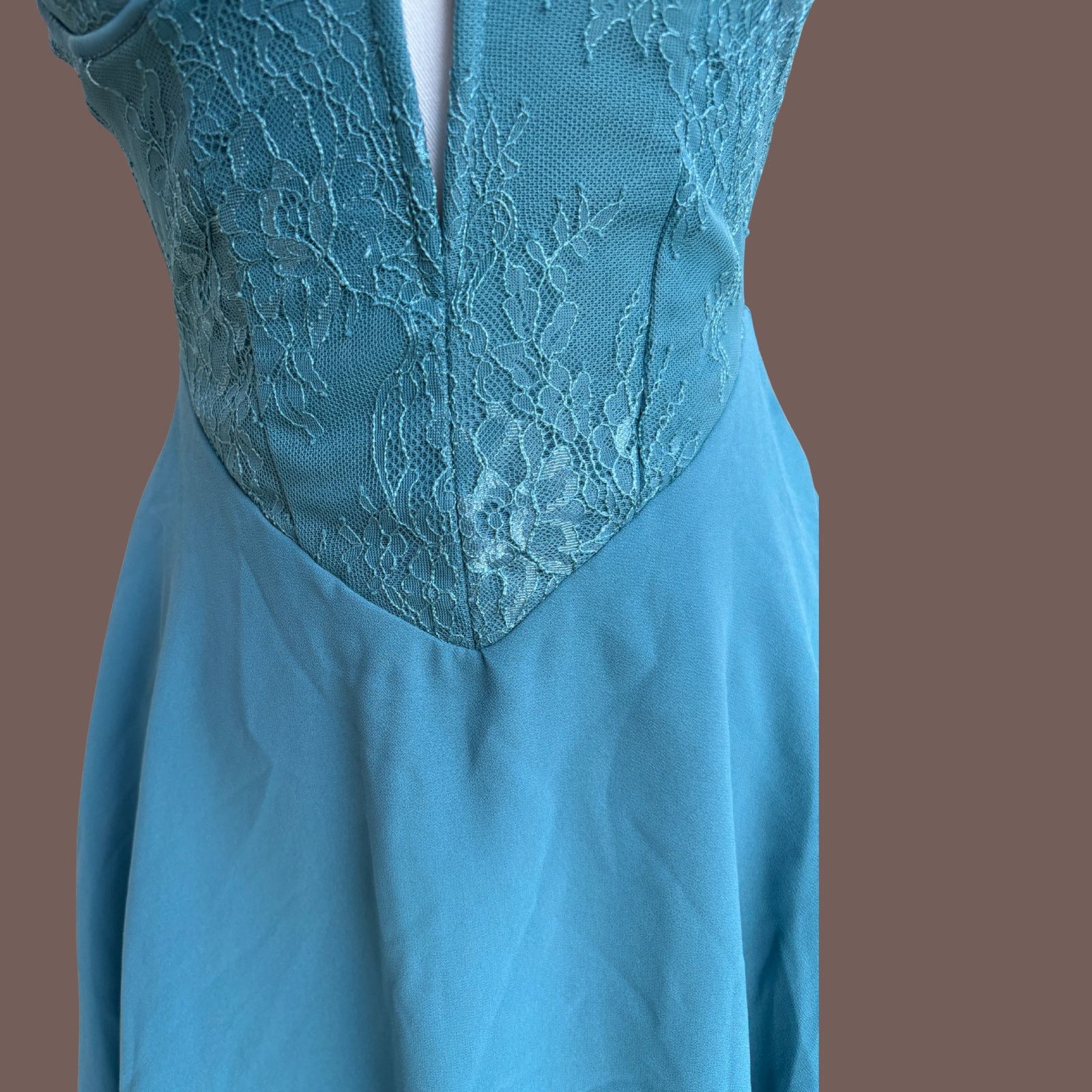 Other VTG Corset Mini Dress | Oh Polly Teal Lace | Y2K Coquette Size XS / US 0-2 / IT 36-38 - 3 Thumbnail