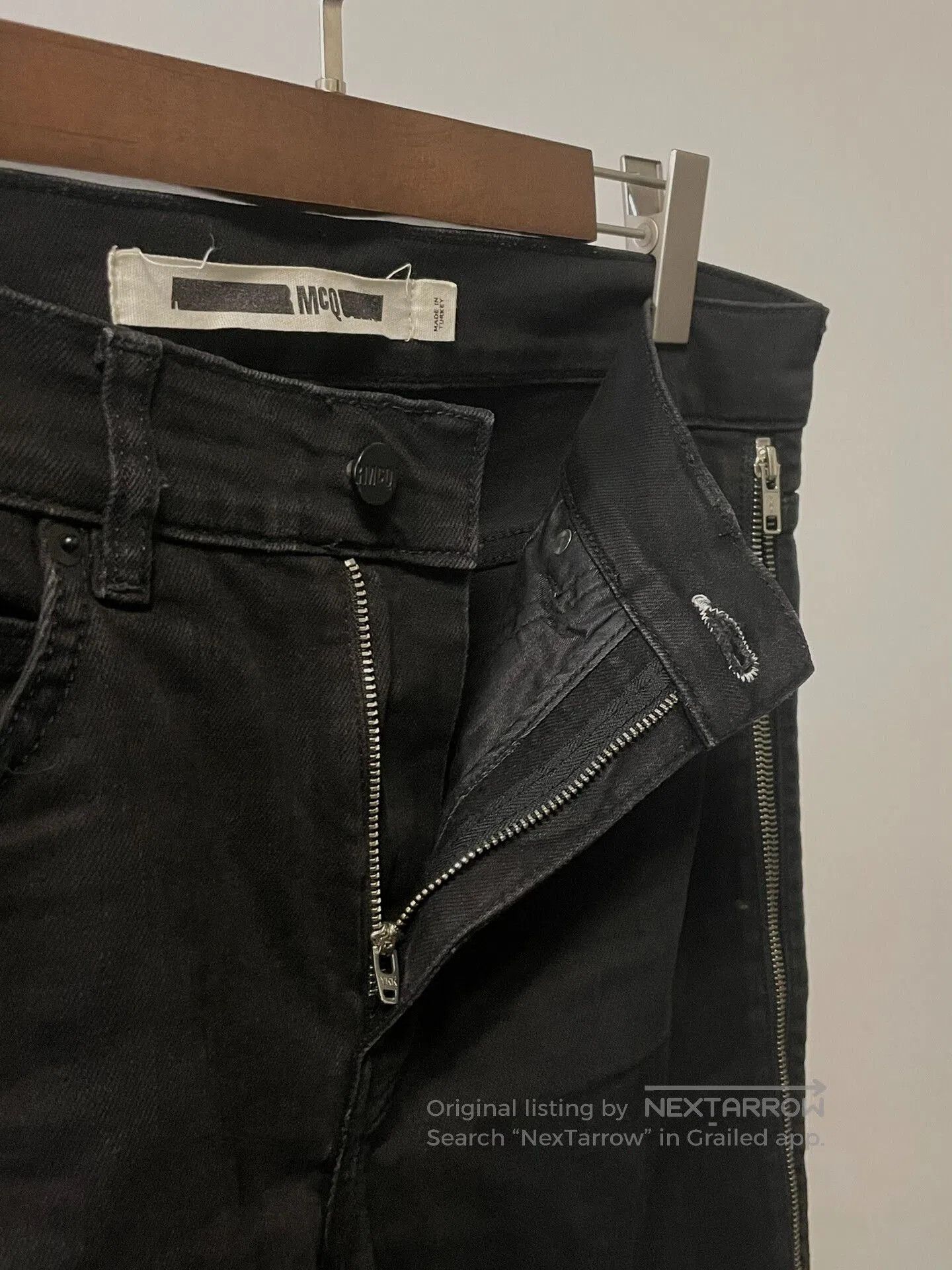 McQ Alexander McQueen alexander mcqueen black side zip jeans. Size US 33 - 3 Thumbnail