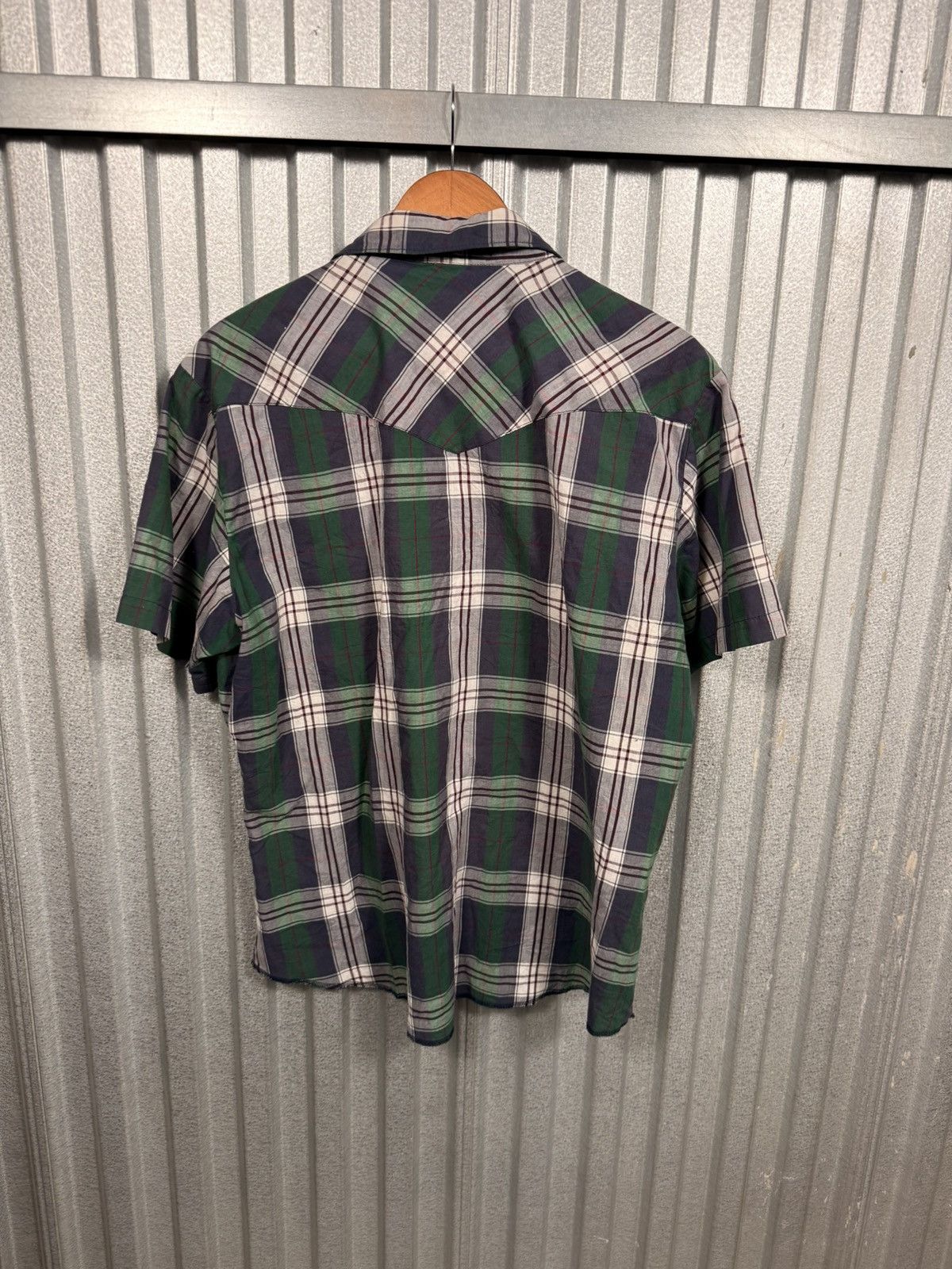 Wrangler Vintage Western Wrangler Pearl Snap Short Sleeve Cowboy Shir Size US L / EU 52-54 / 3 - 6 Thumbnail