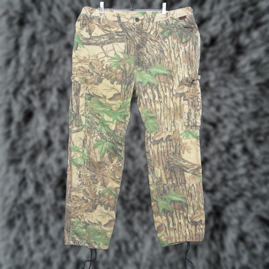 Walls Walls Realtree Camo Cargo Pants Mens XL 42-44 Cotton Workwear Ink Green Camouflage Adjustable Drawstring 31 Inseam Mens Size US 36 / EU 52 - 1 Thumbnail
