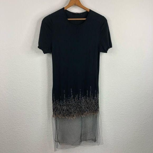 Other Wes Gordon Embroidered Tulle-Trim Knit Top Size S / US 4 / IT 40 - 3 Thumbnail