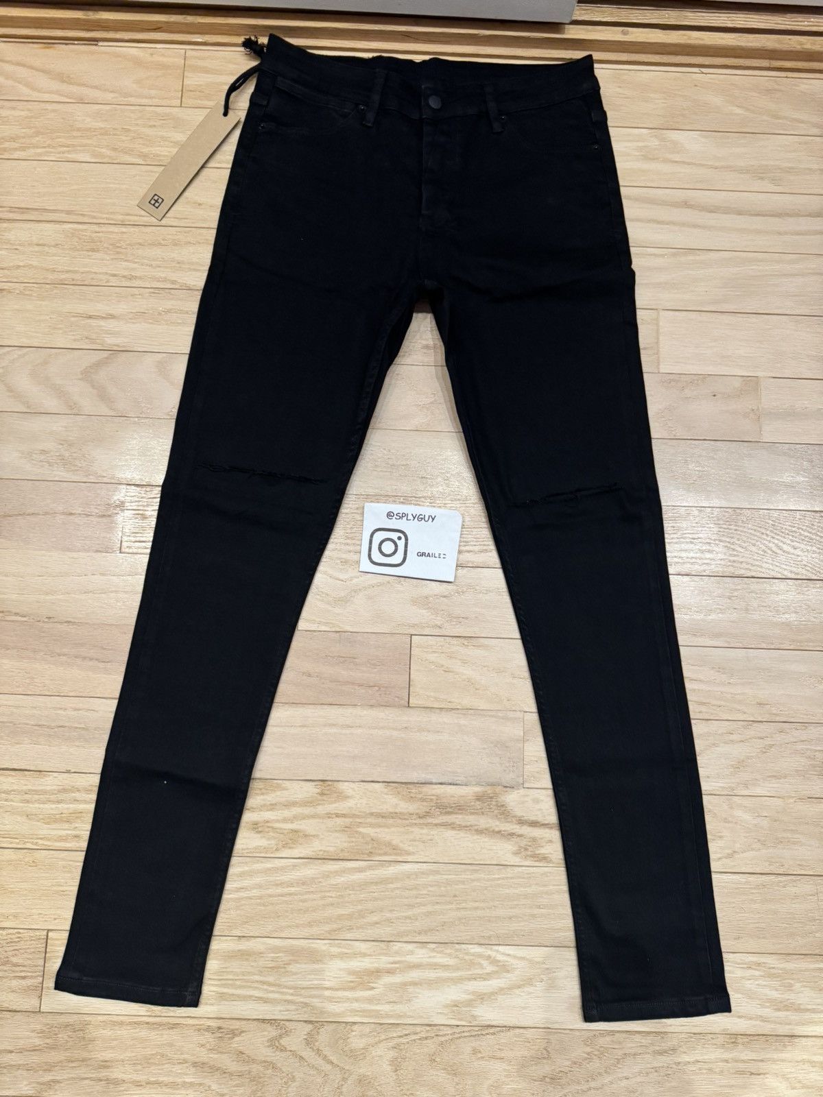 ksubi ブラックデニム 31 Van Winkle Skinny Leg Jean - Stencil Black | Ksubi ++