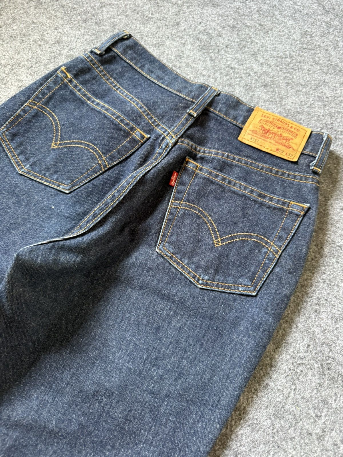 Levi's × Vintage Vintage Levis 517 Indigo Raw Flare Bootcut Jeans Size US 27 - 15 Thumbnail