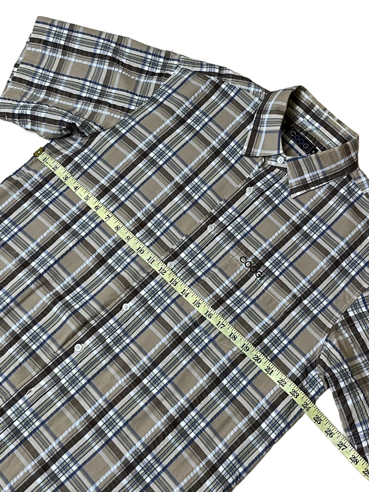 Coogi COOGI CHECK SHORT SLEEVE BUTTON UPS SHIRT Size US XL / EU 56 / 4 - 9 Thumbnail