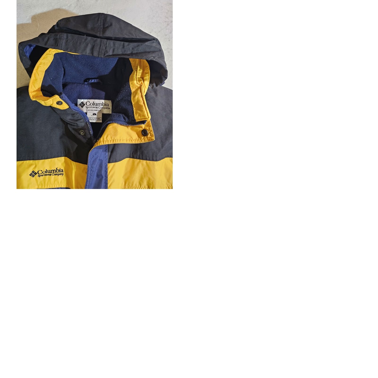 Vintage VINTAGE Columbia Hooded Jacket Fleece Lined Winter Ski Parka Blue 90s Mens Large - Columbia Omni-Tech Parka Mens Large Blue 90s Vintage Hoodie Jacket Size US L / EU 52-54 / 3 - 9 Thumbnail