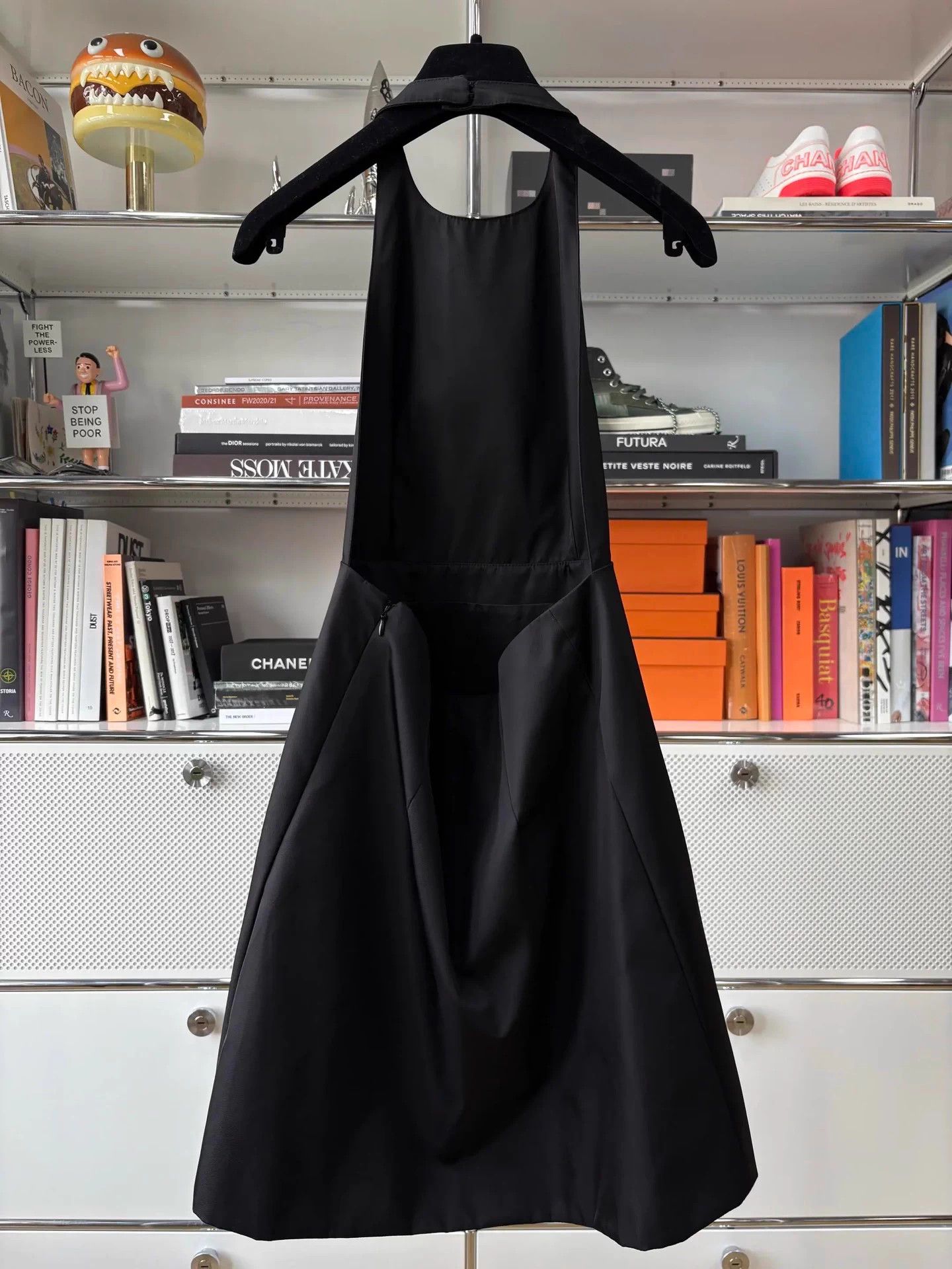 black.halter dress Annita Crepe Halter Midi Dress / Black | MESHKI