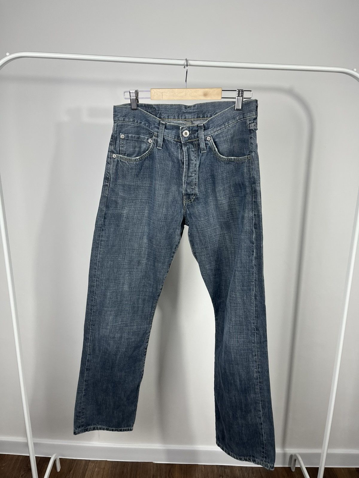 G-Star G Star Raw Jeans Custom Big Logo W31 L30 Blue Straight Fit Size US 31 - 14 Thumbnail