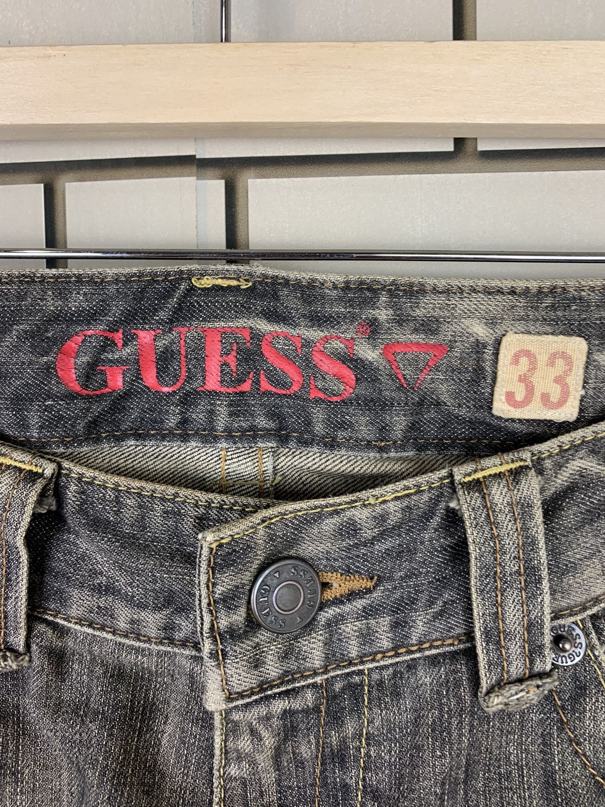 Guess Vintage Guess Custom Patchwork Distressed Denim Pants Size US 35 - 19 Thumbnail