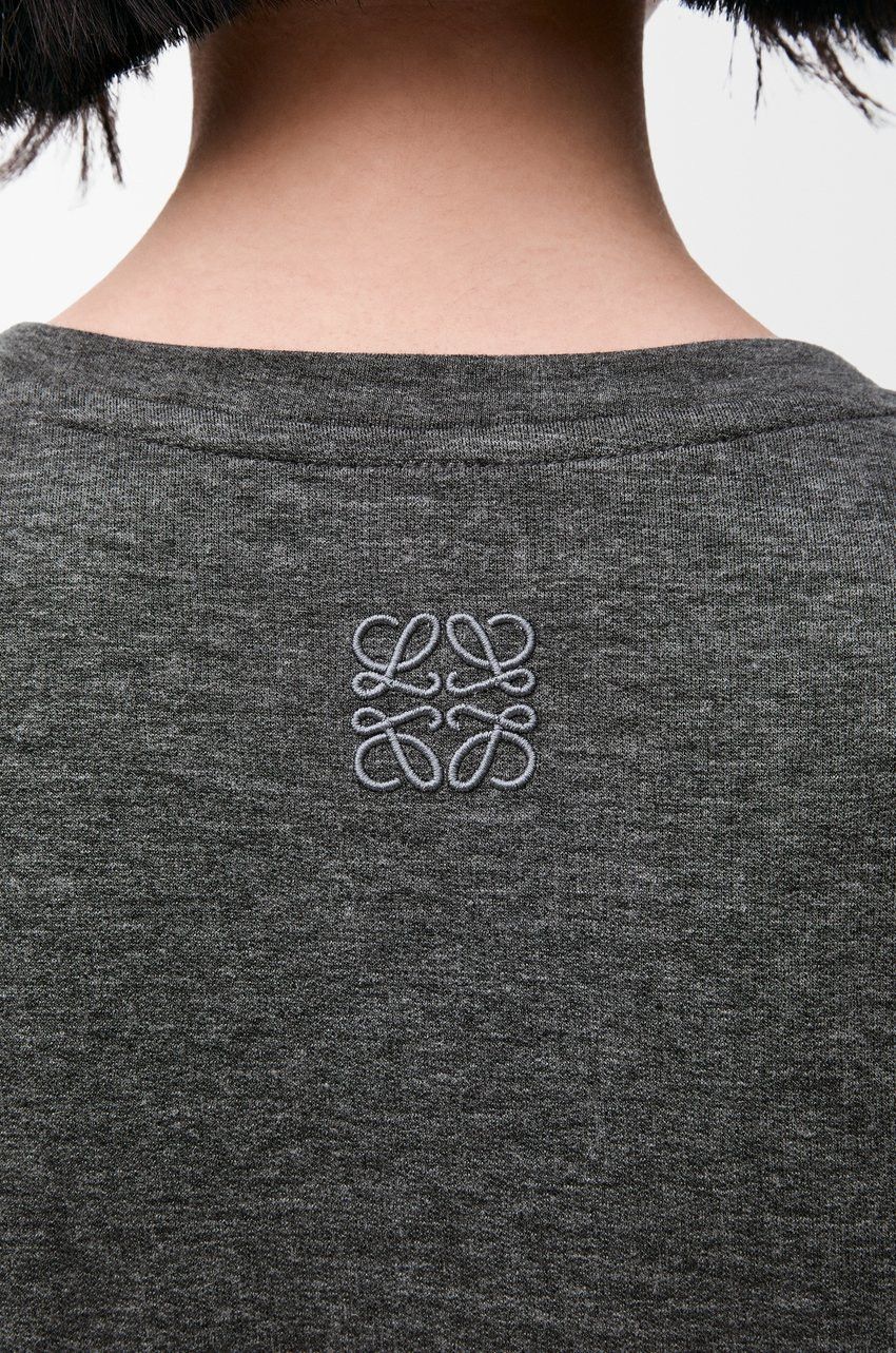 Loewe o1loc1c0525 Draped T-Shirt In Viscose in Grey Size M / US 6-8 / IT 42-44 - 5 Thumbnail