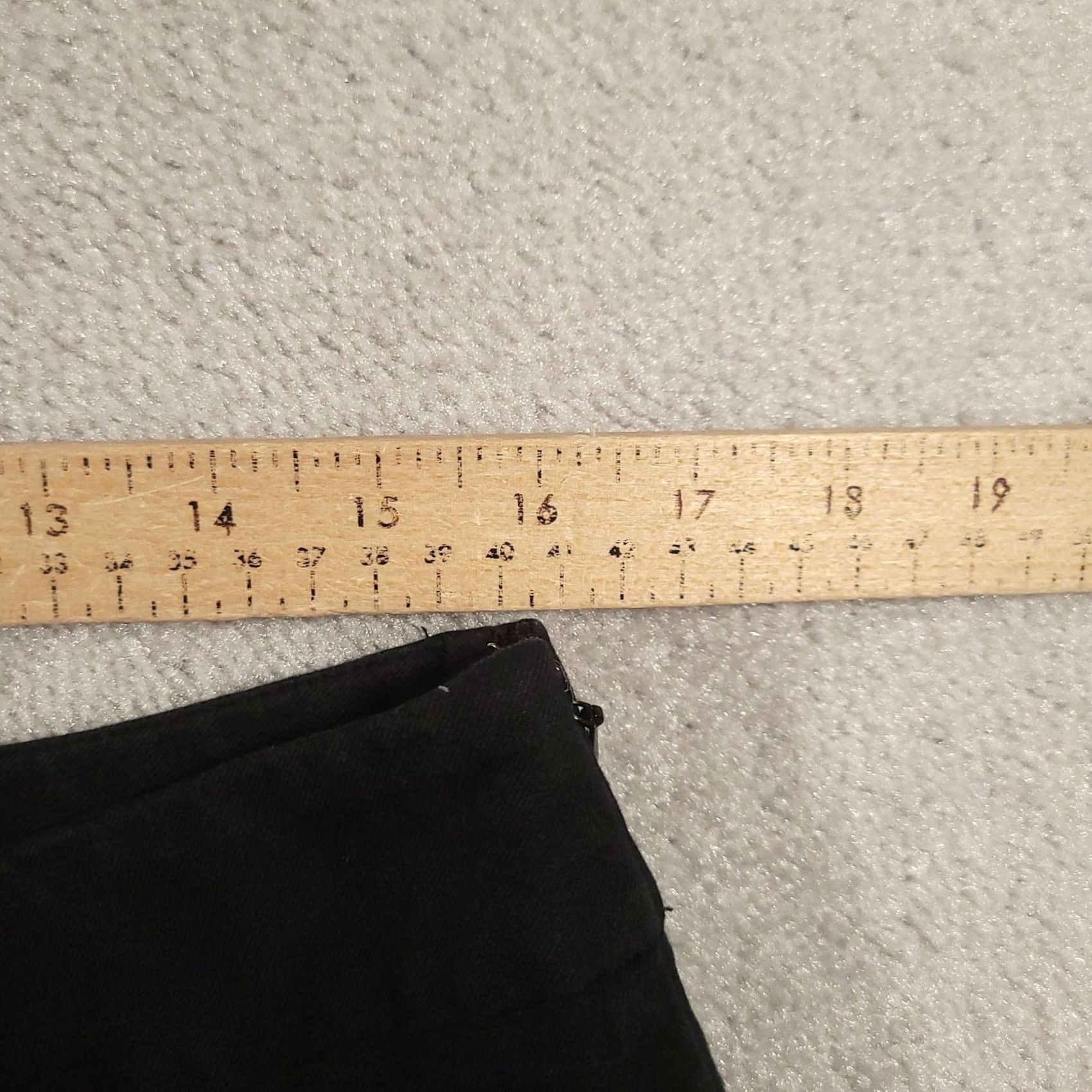 Vintage Chico's Pants Womens 2 Short Black Stretch Side Zip Career Trousers Cotton Blend Size 26" / US 2 / IT 38 - 2 Thumbnail