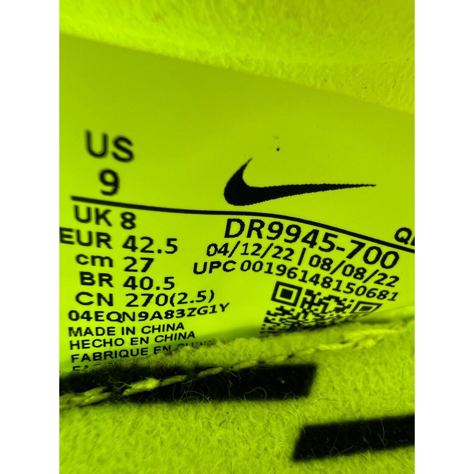Nike Nike Zoom Mamba V Track Spikes Shoes Volt Green Men's Size 9 Size US 9 / EU 42 - 3 Thumbnail