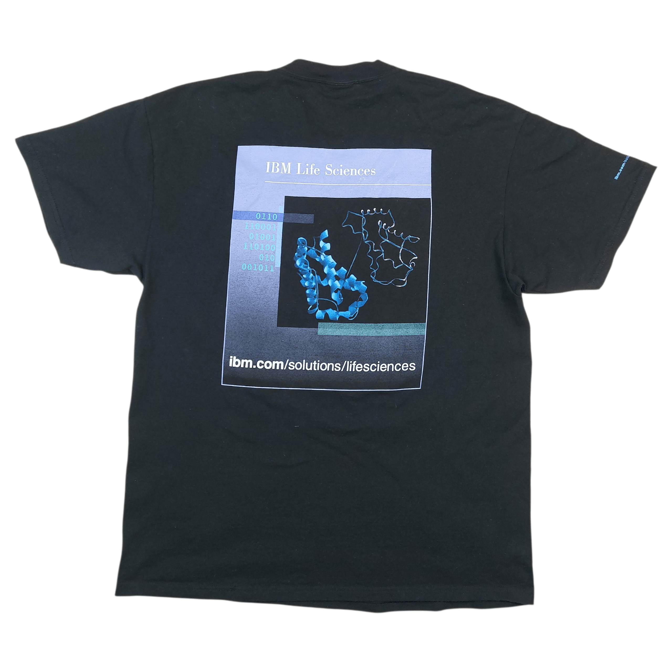 Microsoft Vintage 90s IBM Life Sciences Computer Tech Official TEE Size US L / EU 52-54 / 3 - 3 Thumbnail