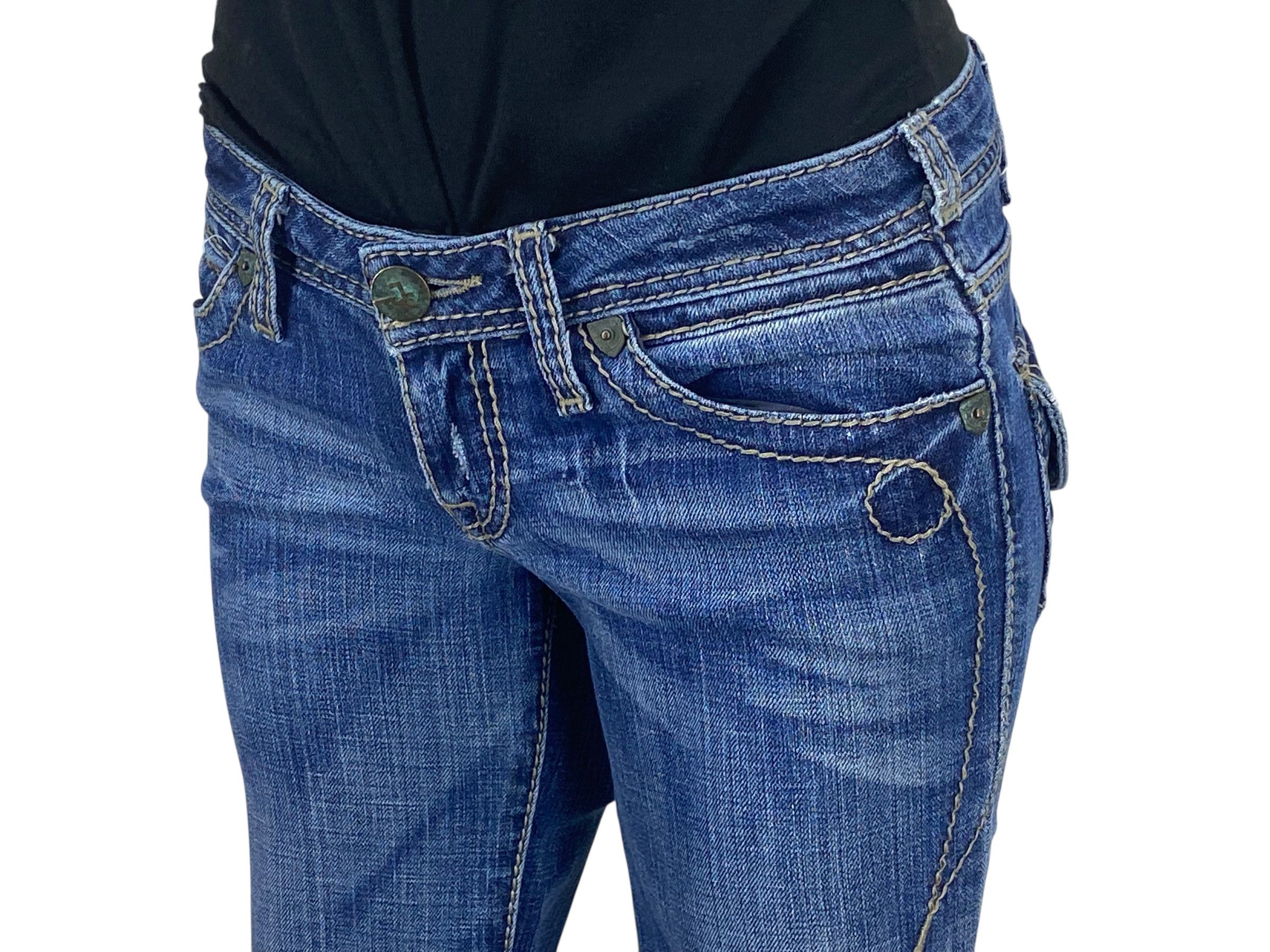 Japanese Brand Low Rise Flare Women Jeans Size 24" / US 00 / IT 34 - 5 Thumbnail