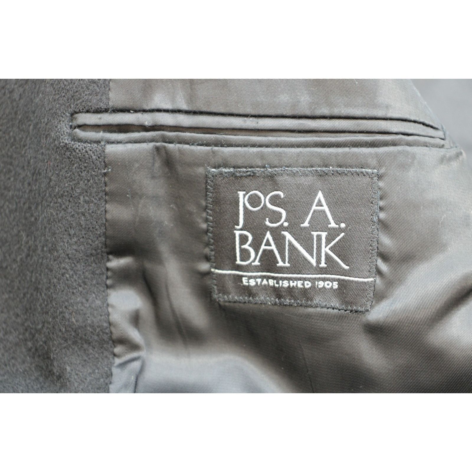 Jos. A. Bank Jos A Bank Blazer Mens 44L Black Camel Hair 2 Button Size 44L - 5 Thumbnail