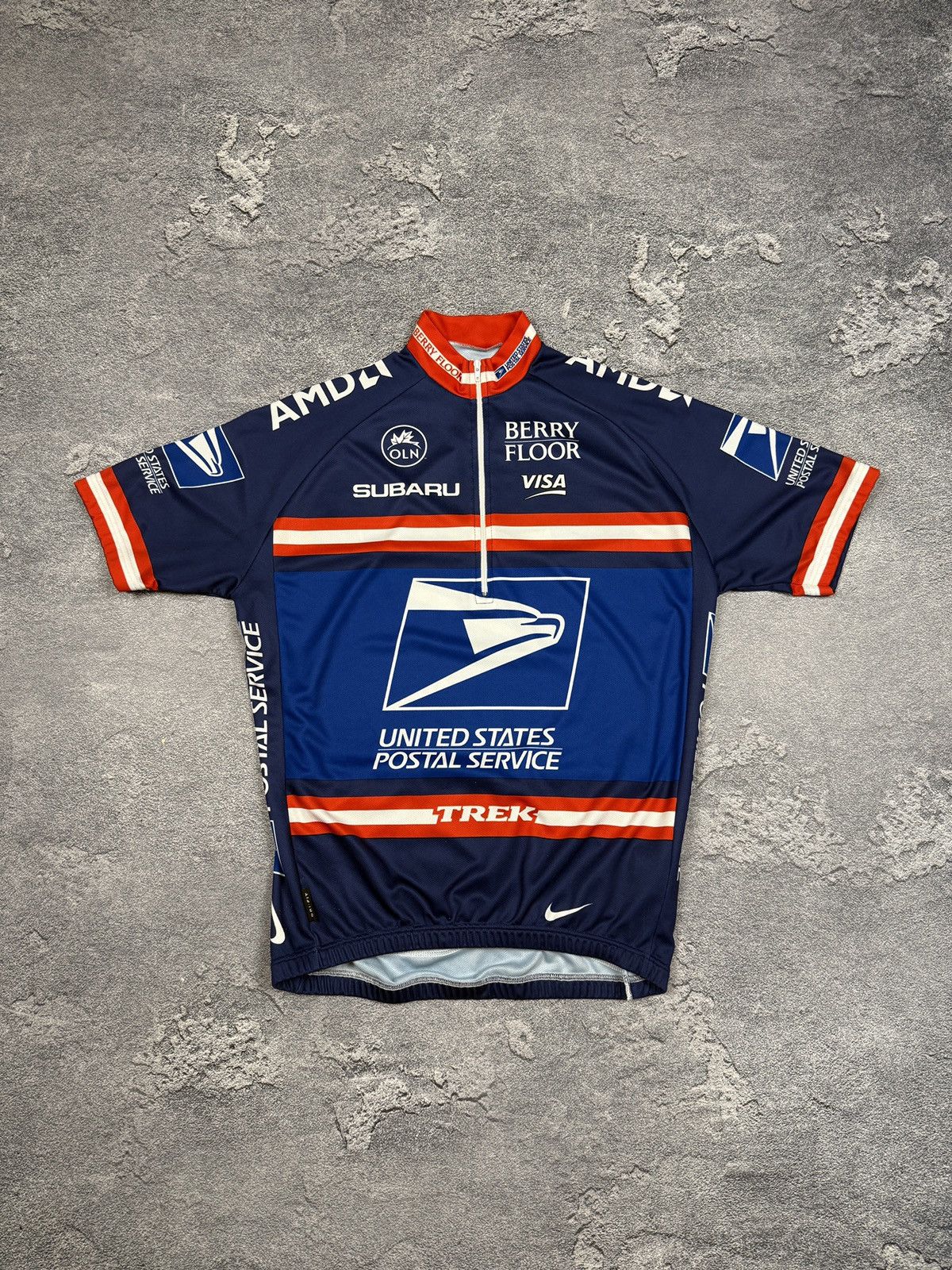 USPS Cycling Jersey Nike Subaru Trek Pockets Half-Zip