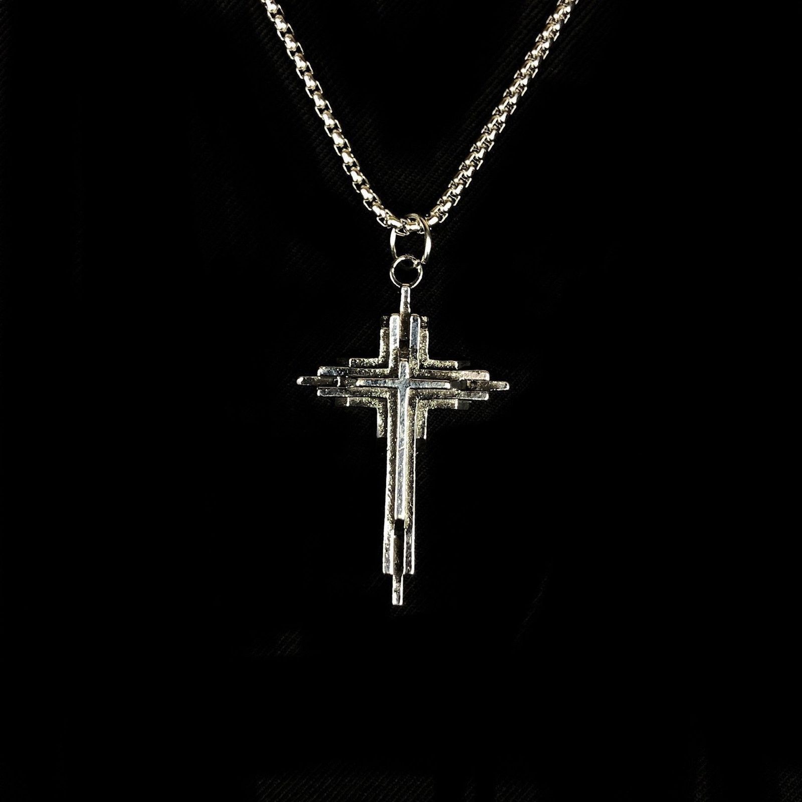 Jewelry Abstract Cross Punk Necklace Chain Size ONE SIZE - 2 Thumbnail