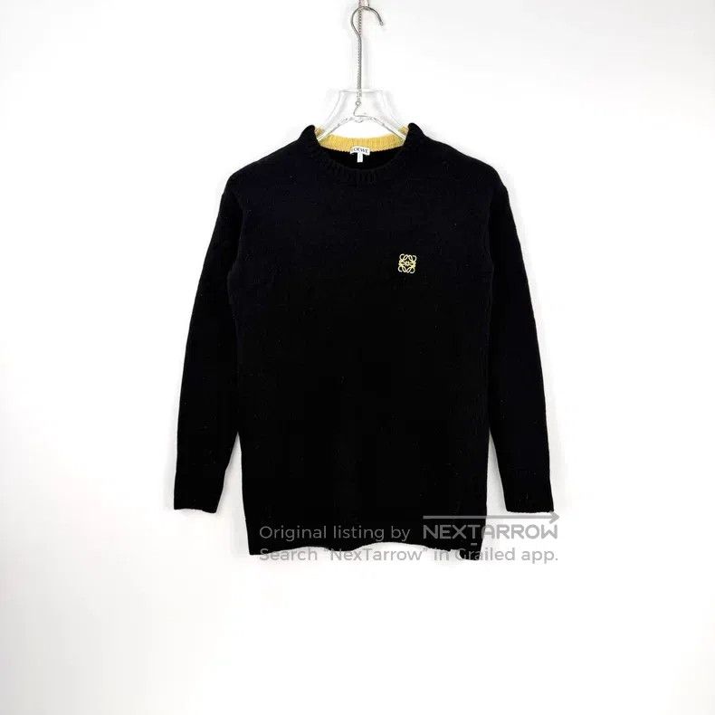 Loewe Loewe Black embroidered logo wool sweater Size XS / US 0-2 / IT 36-38 - 3 Thumbnail