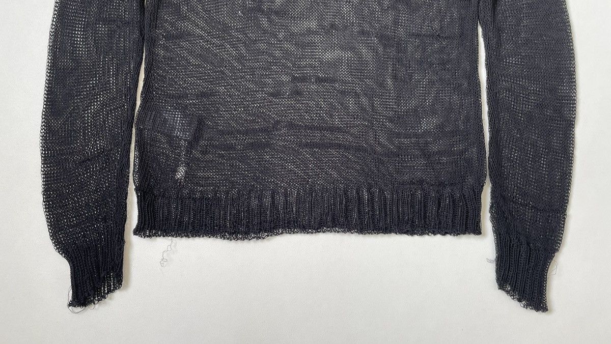Ann Demeulemeester Black Cotton ‘Punk Distressed’ Cobweb Knit Size S / US 4 / IT 40 - 14 Thumbnail