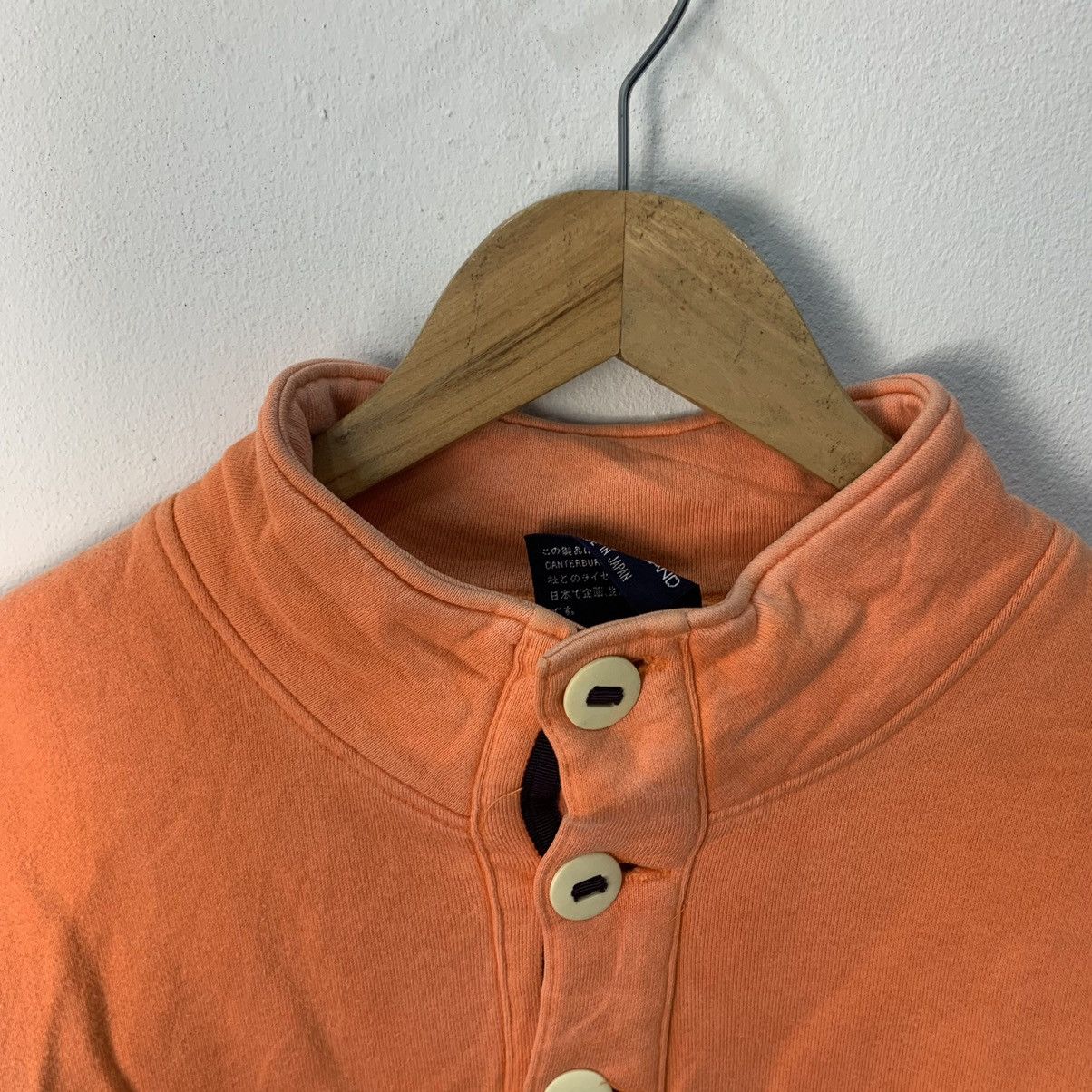 Canterbury of New Zealand × Vintage Canterbury Big Logo Stripe Half Button Collor Sweatshirt Size US L / EU 52-54 / 3 - 6 Thumbnail