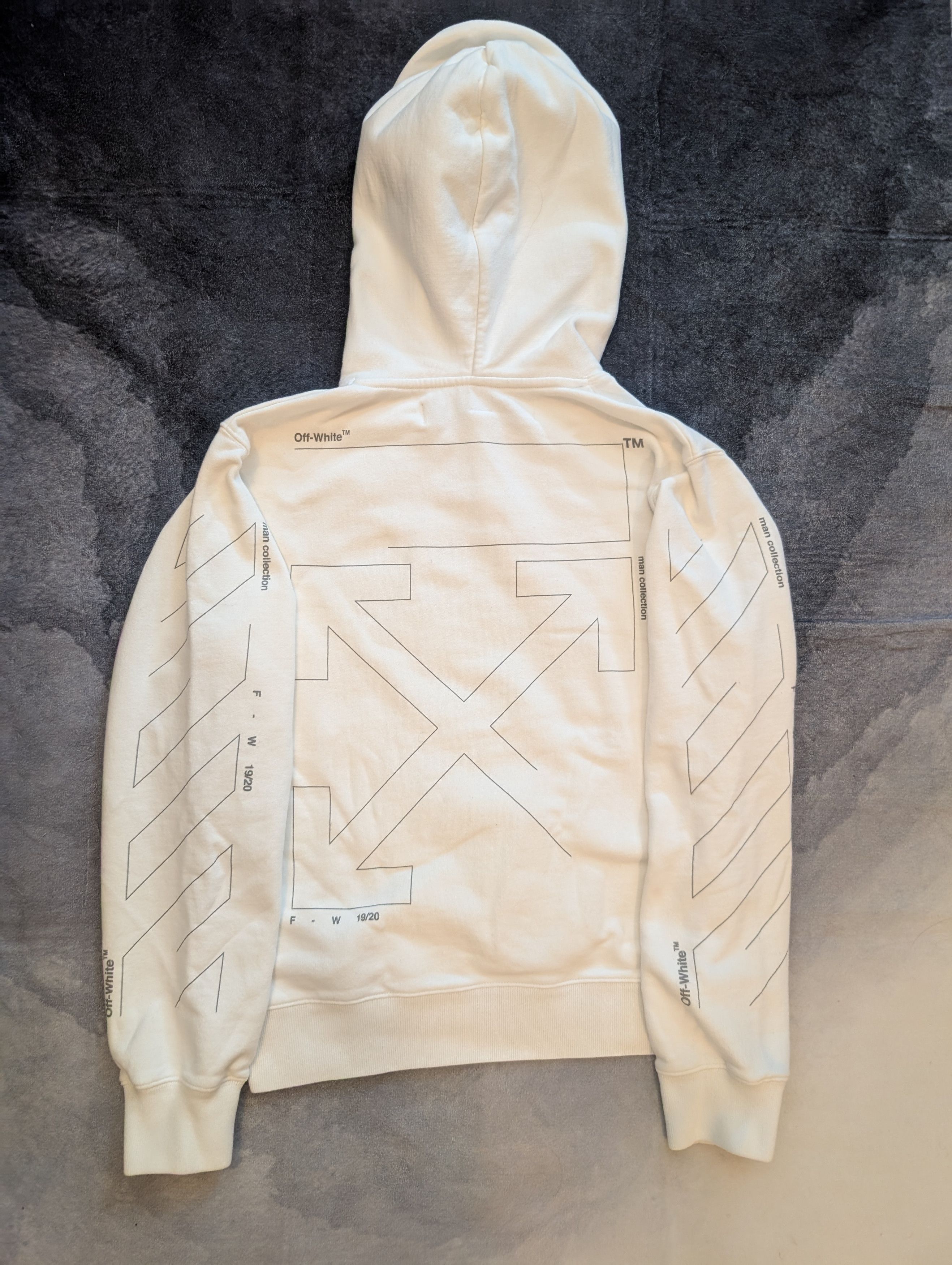 Off White Off white unfinished reflective arrows hoodie Grailed