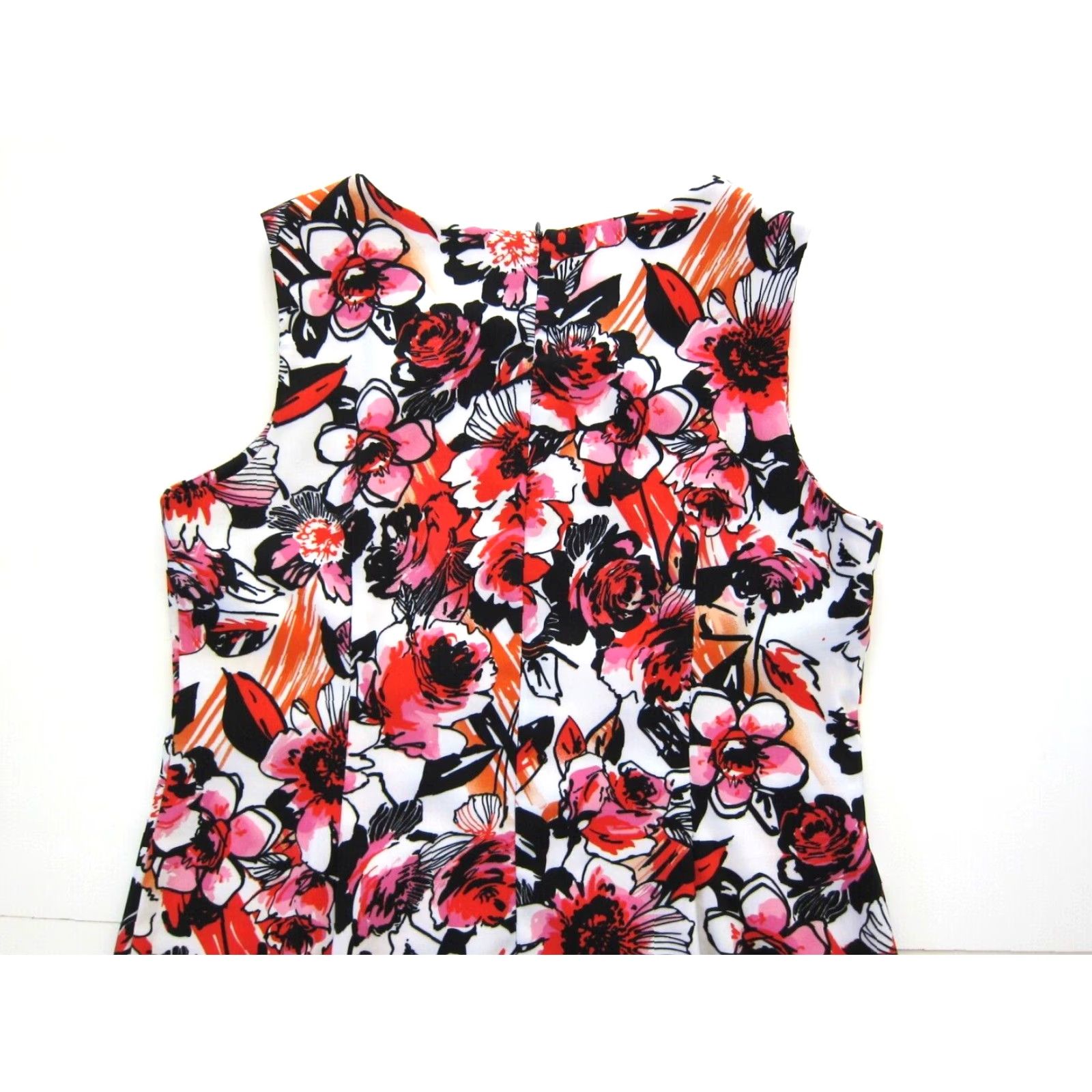 Pinko VINTAGE Ronni Nicole Black Pink Orange Floral Stretch Sheath Shift Tunic Tank Dress 18 Size XXL / US 16-18 / IT 52-54 - 3 Thumbnail