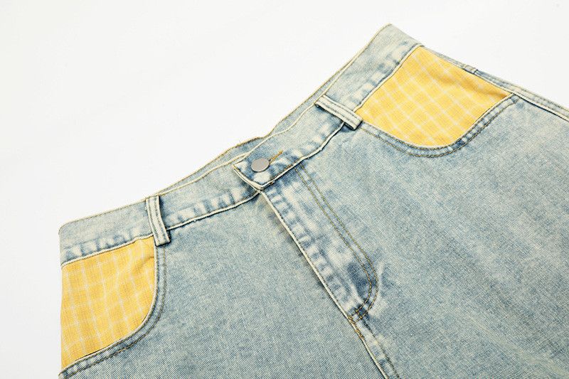 Jean Men's American Retro Scimitar Patchwork Jeans Size US 32 / EU 48 - 3 Thumbnail