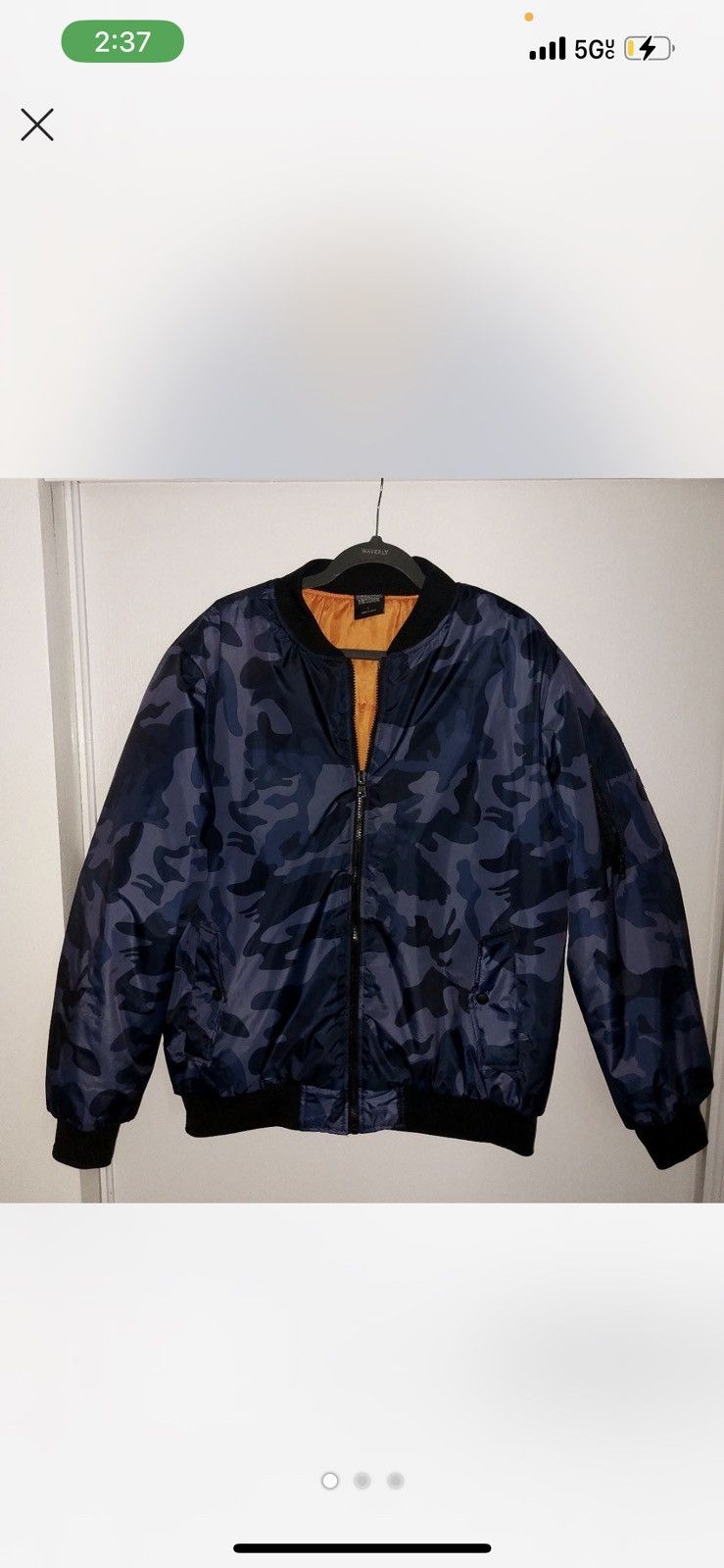 Other Blue Camo Bomber Jacket Size US L / EU 52-54 / 3 - 1 Thumbnail