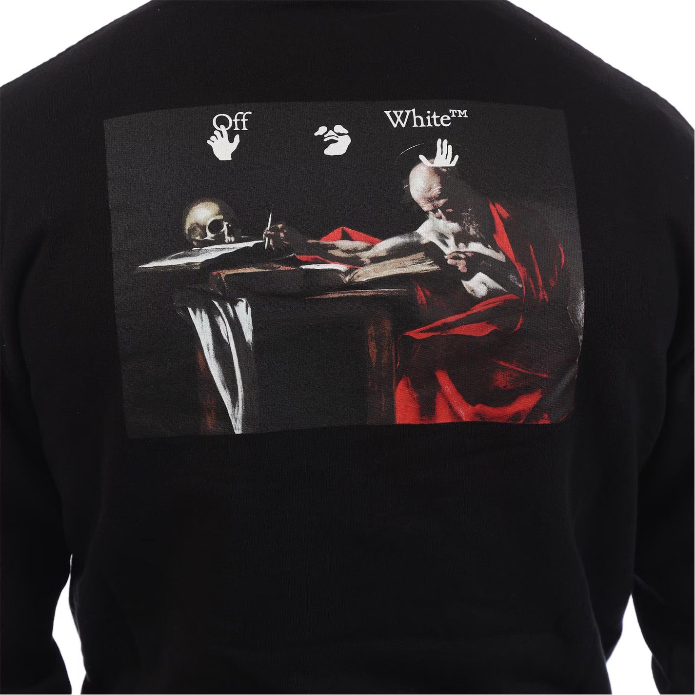 Off-White o1g2r1mq0226 Caravaggio Paint Over Hoodie In Black Size US XS / EU 42 / 0 - 3 Thumbnail