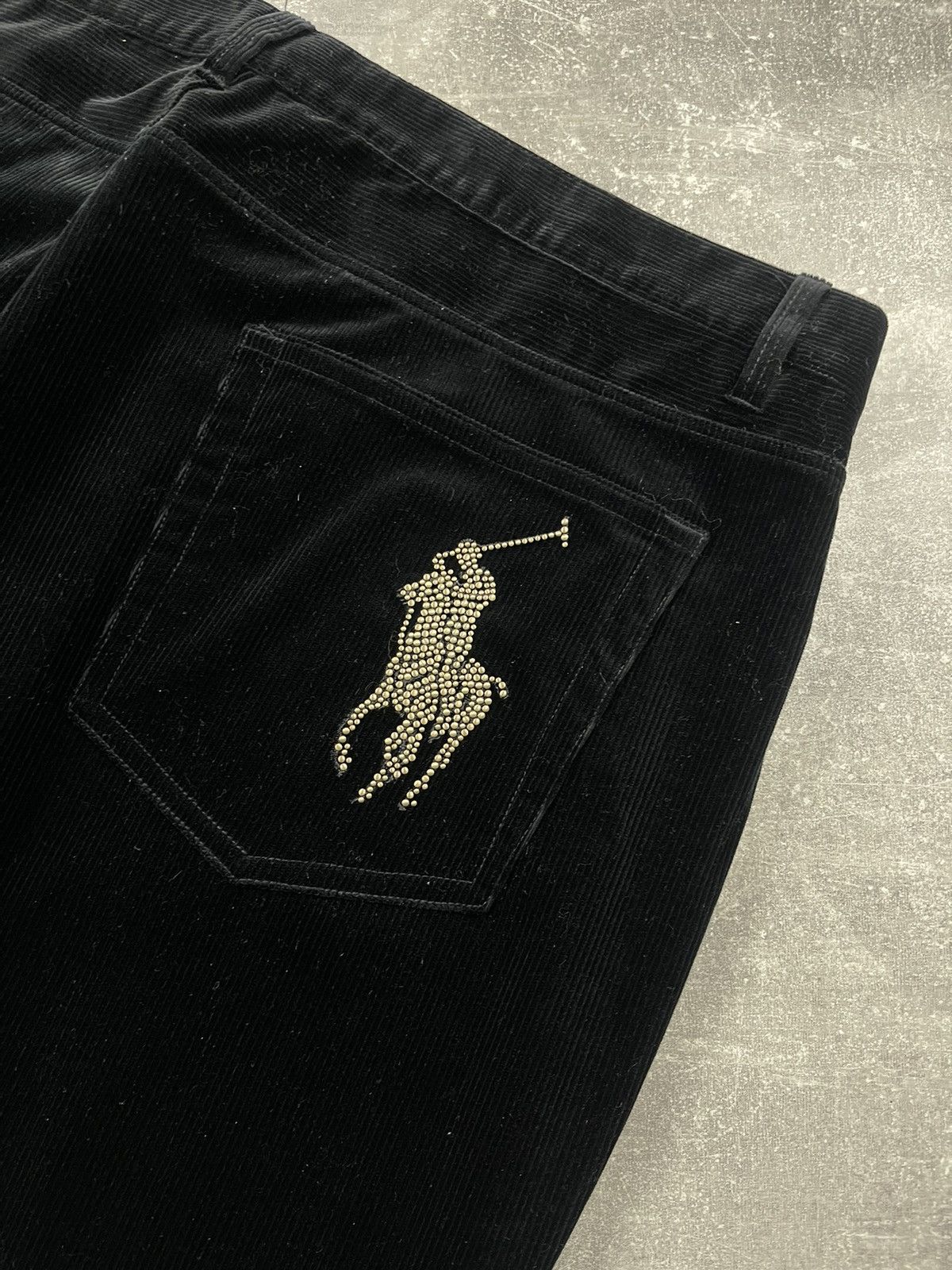 Ralph Lauren Black Label Ralph Lauren Black Label Flared Corduroy Pants Black Velvet Size 36" / US 14 / IT 50 - 4 Thumbnail