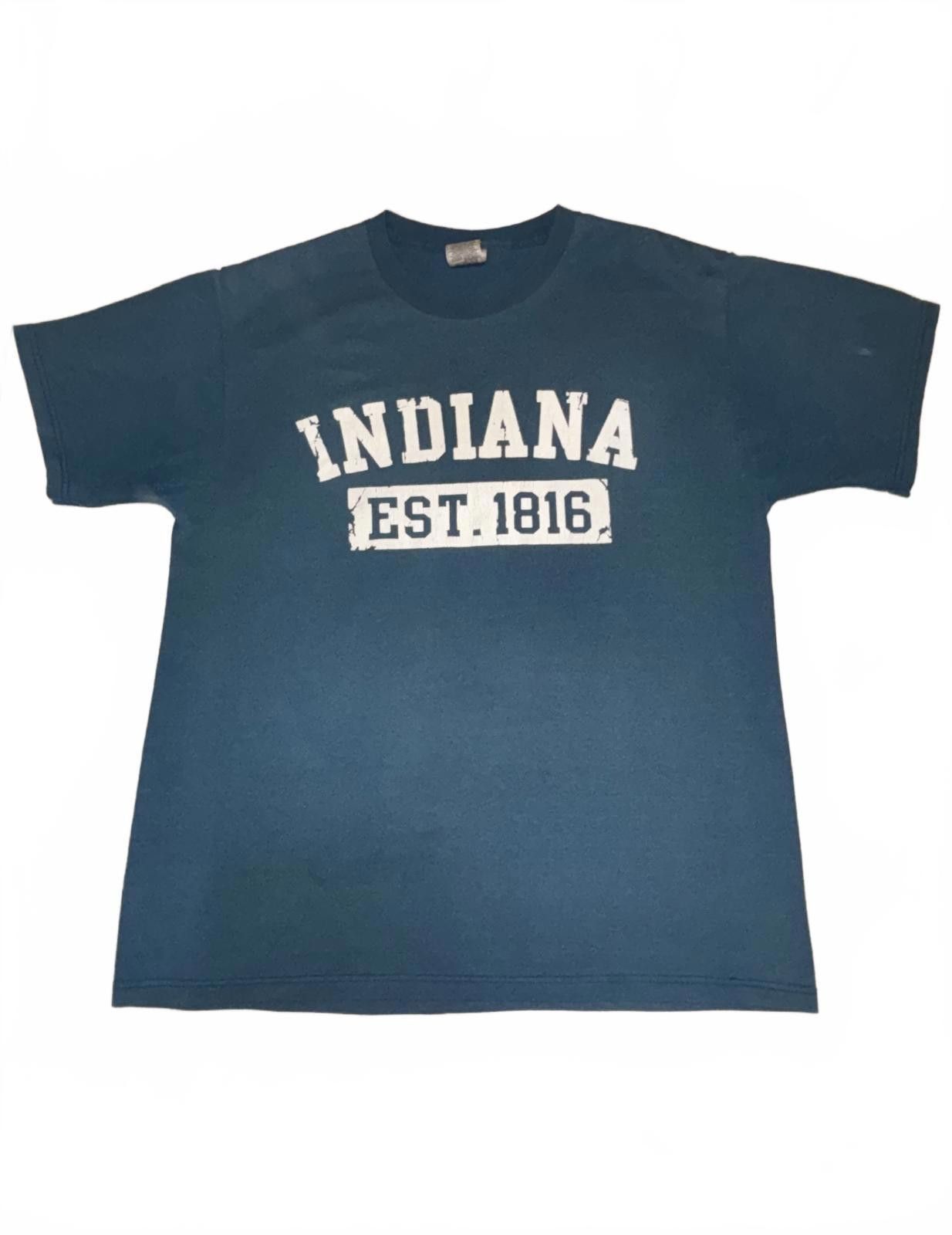 Fruit Of The Loom Vintage Indiana Established 1816 Graphic Tee Size US L / EU 52-54 / 3 - 1 Thumbnail