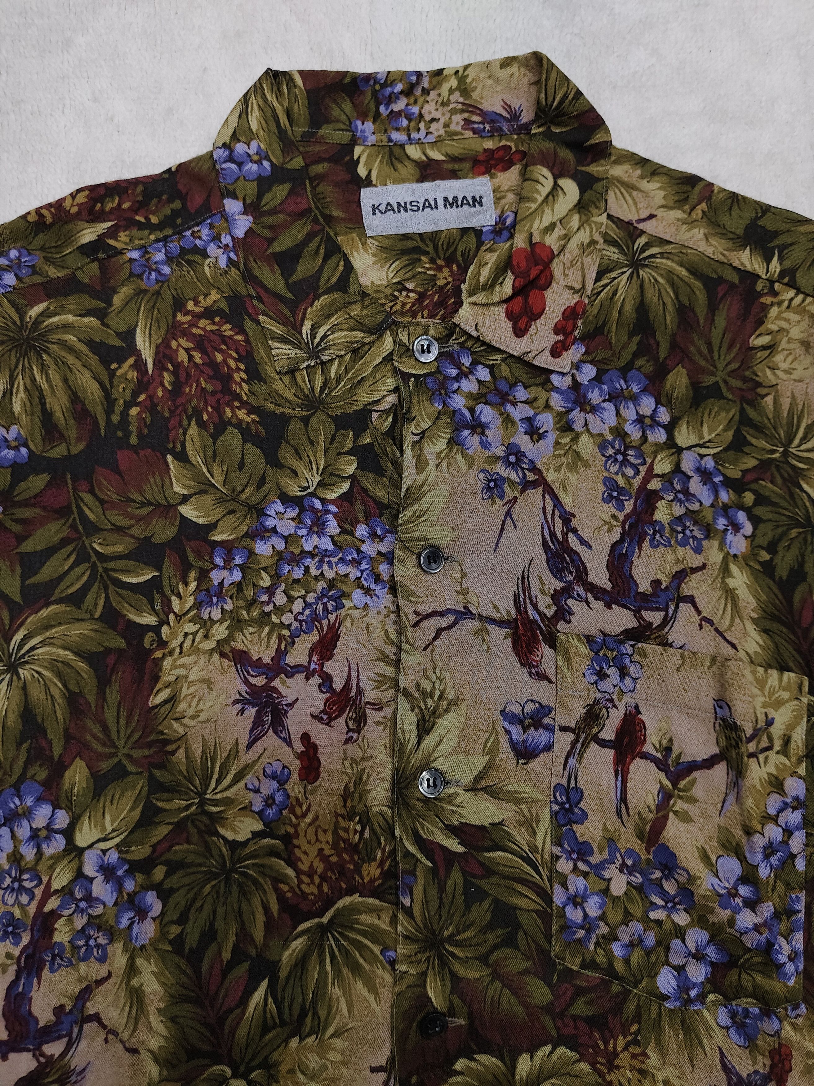 Kansai Yamamoto GRAIL🇯🇵Vtg Kansai Man🇯🇵 All Over Print Florals Art Size US M / EU 48-50 / 2 - 2 Thumbnail