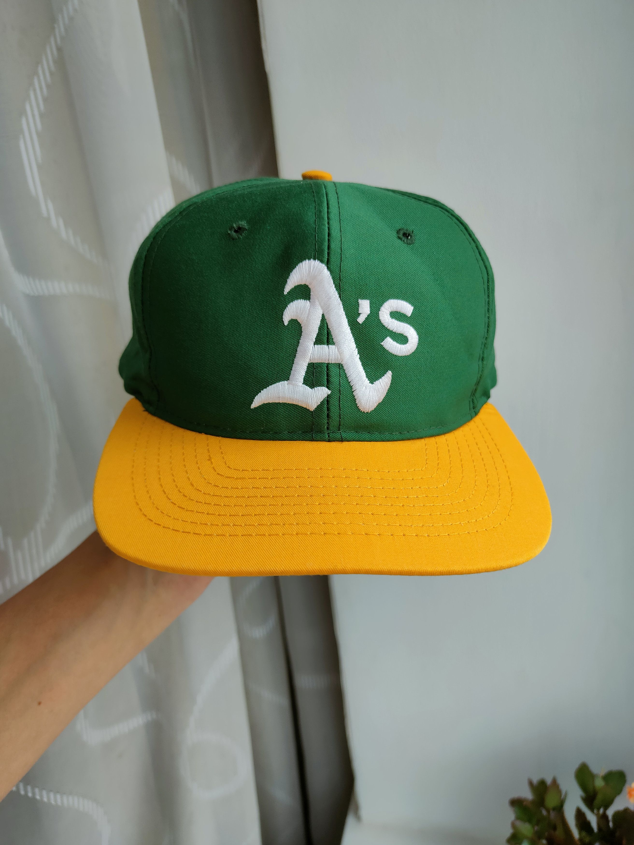 MLB × Sports Specialties Vintage Oakland A's Athletics Green Yellow MLB 80s Rare Cap Size ONE SIZE - 8 Thumbnail