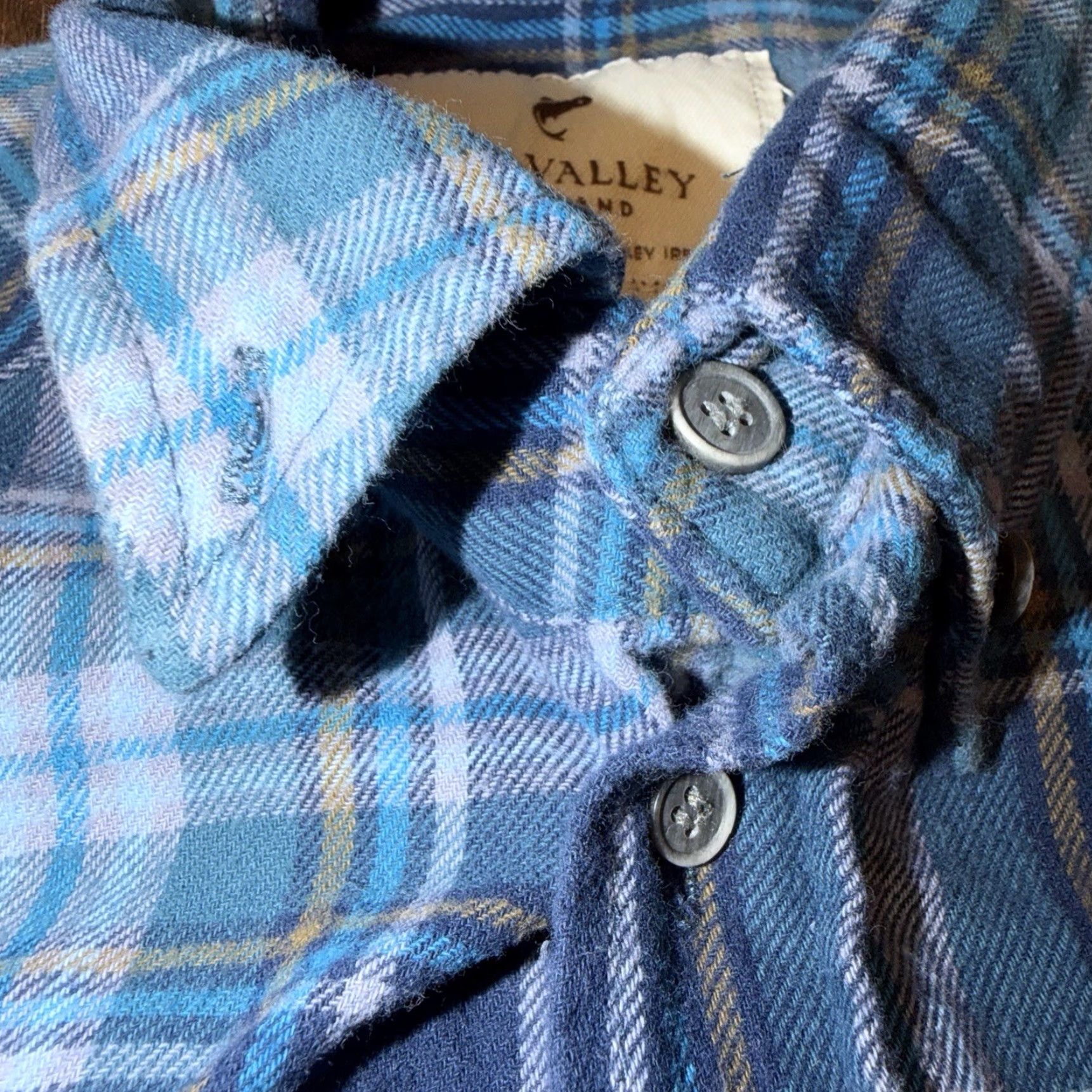 Lee Lee Valley Ireland Blue Plaid Flannel Shirt Men’s Size S Regular Button-Up Long Sleeve Cotton Fall Winter Pockets Classic Outdoor Mens Size US S / EU 44-46 / 1 - 2 Thumbnail