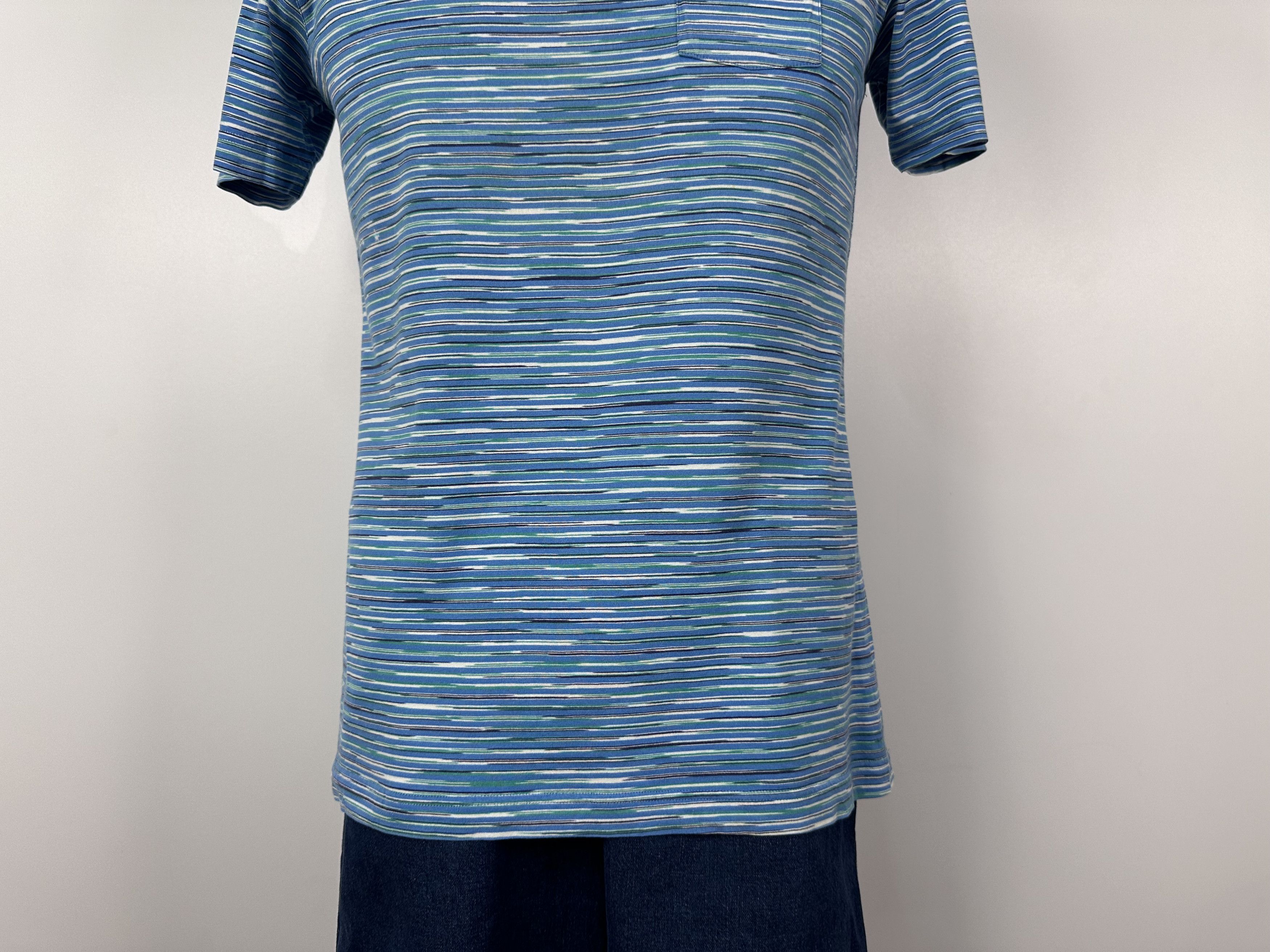 Missoni × Vintage Missoni T Shirt Vintage Striped Cotton Blue Size S Men’s Size US S / EU 44-46 / 1 - 4 Thumbnail