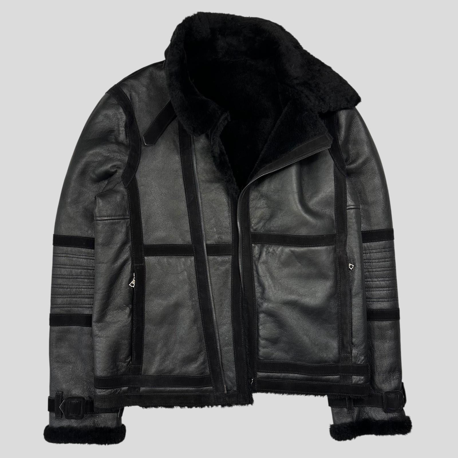 Neil Barrett Neil Barrett Leather Lamb Shearling Asymetric Biker Jacket S Size US S / EU 44-46 / 1 - 9 Thumbnail