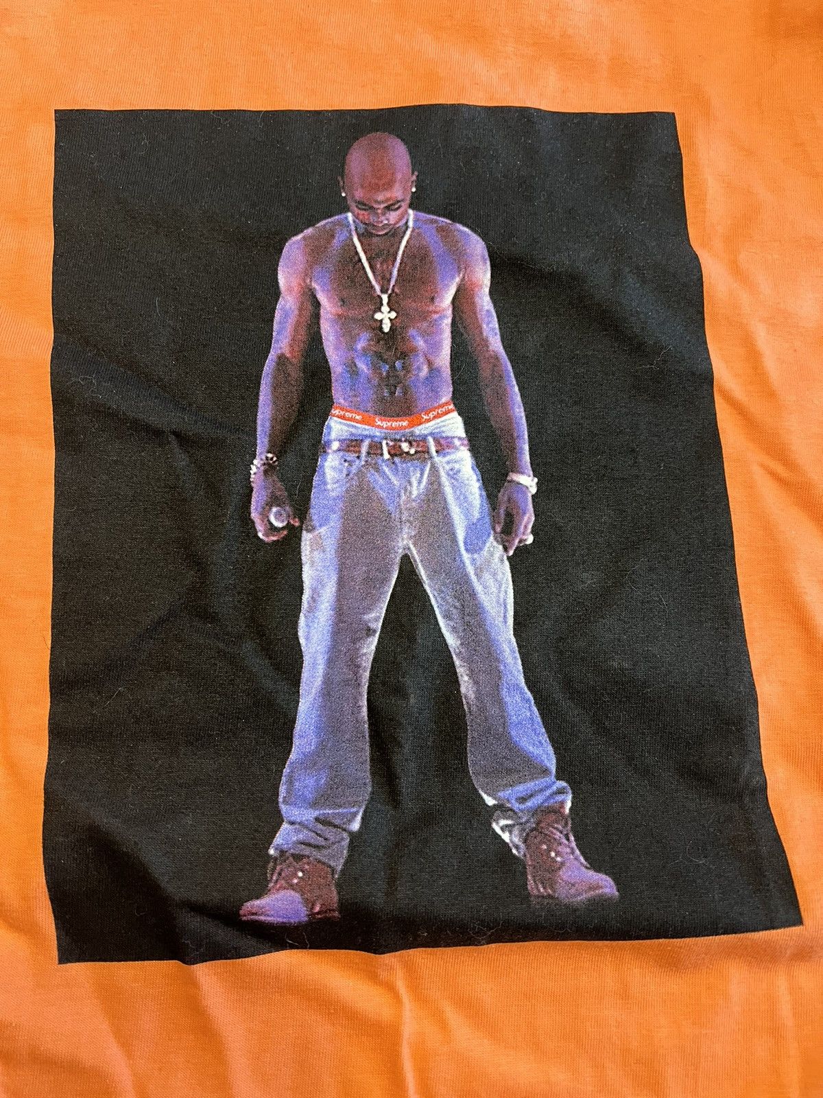 Supreme Supreme Tupac Hologram Tee Neon Orange Size US M / EU 48-50 / 2 - 2 Thumbnail