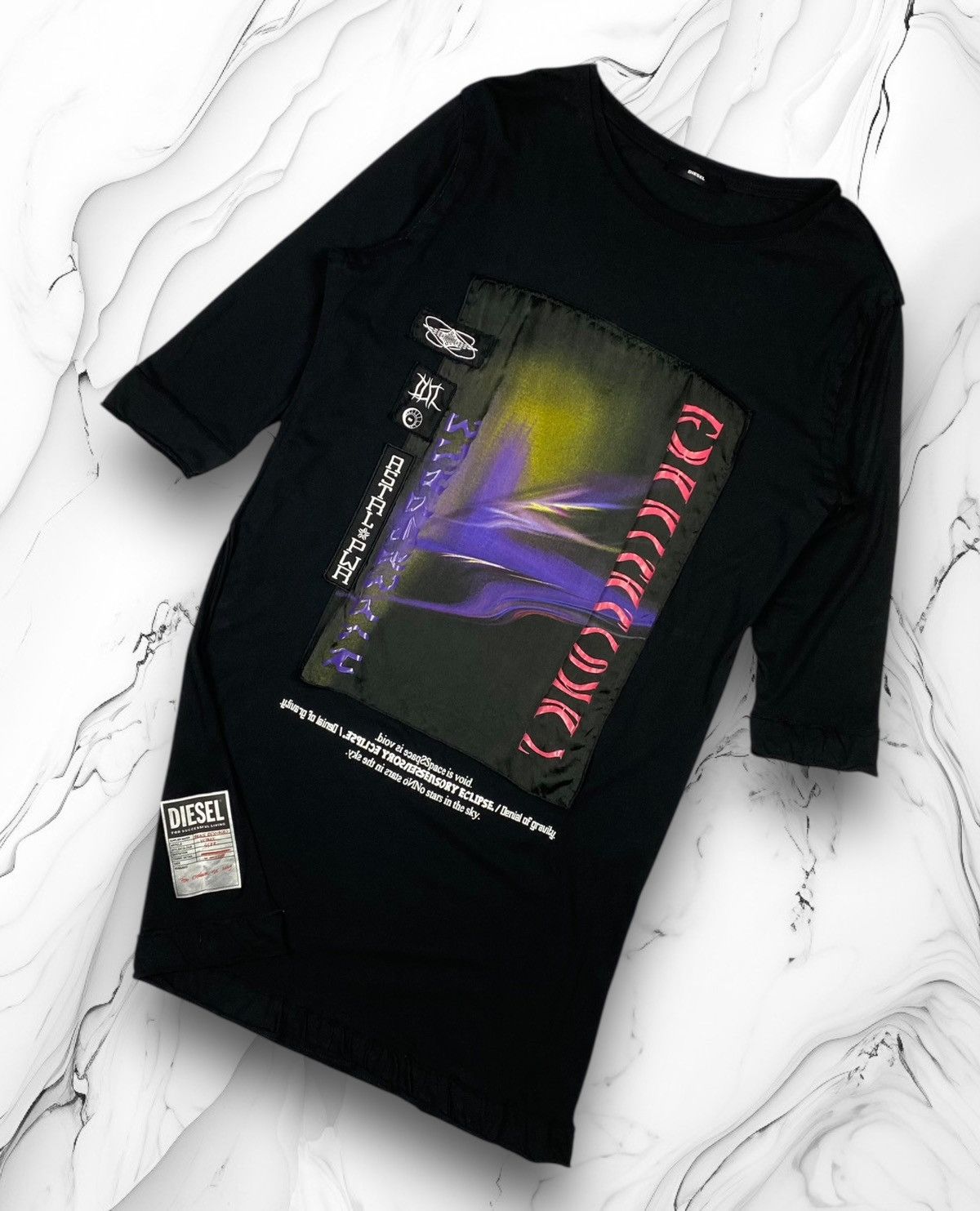 Diesel Diesel Avant Garde Urban Longline Tee Dress Graphic Panel Size S / US 4 / IT 40 - 1 Thumbnail