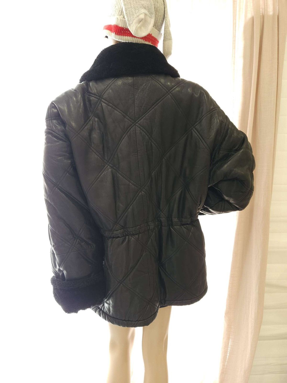 Vintage Vintage Genuine Leather/Lambskin Quilted Jacket By Marquis Size XXL / US 16-18 / IT 52-54 - 4 Thumbnail
