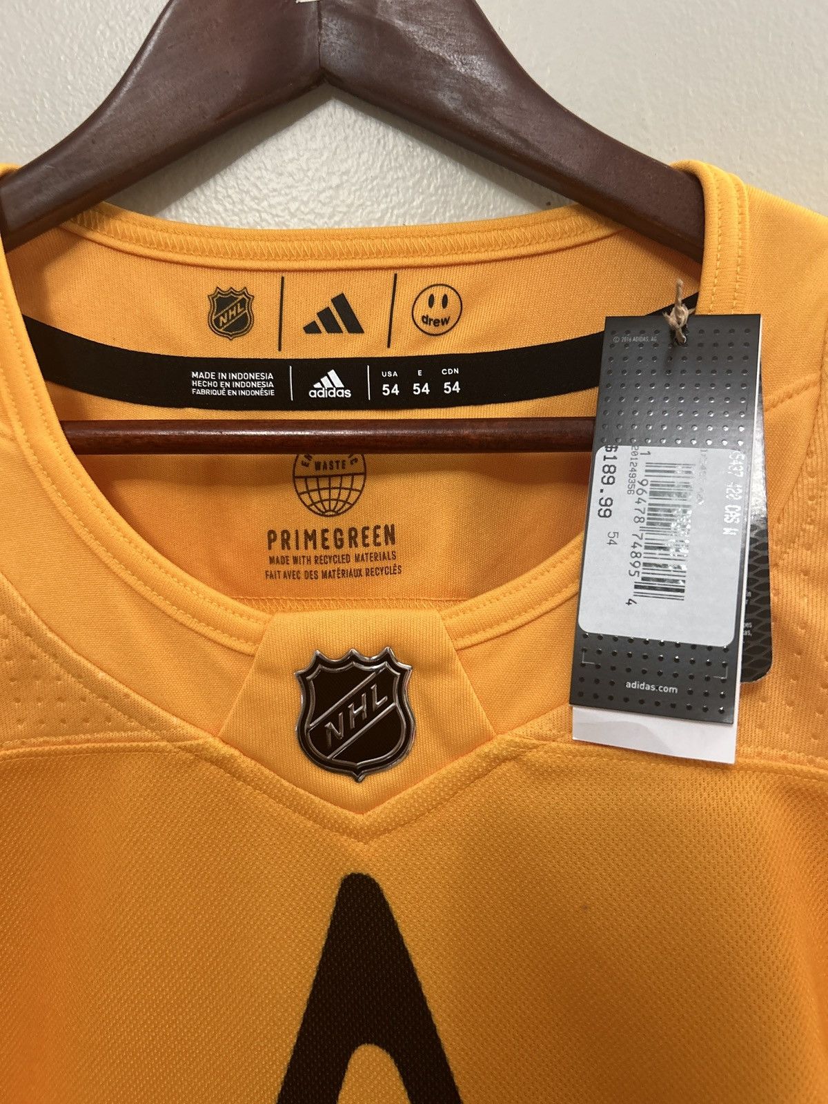 Adidas × NHL 2024 All Star Game Adidas x Drew House Yellow NHL Jersey Size US XL / EU 56 / 4 - 4 Thumbnail