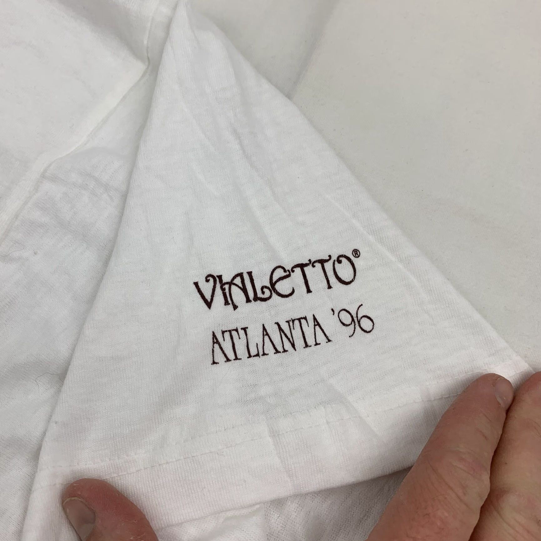 Vintage Vintage Vintage Atlanta 1996 T Shirt Adult Large White Italy Italian Olympics Vialetto Size US L / EU 52-54 / 3 - 2 Thumbnail