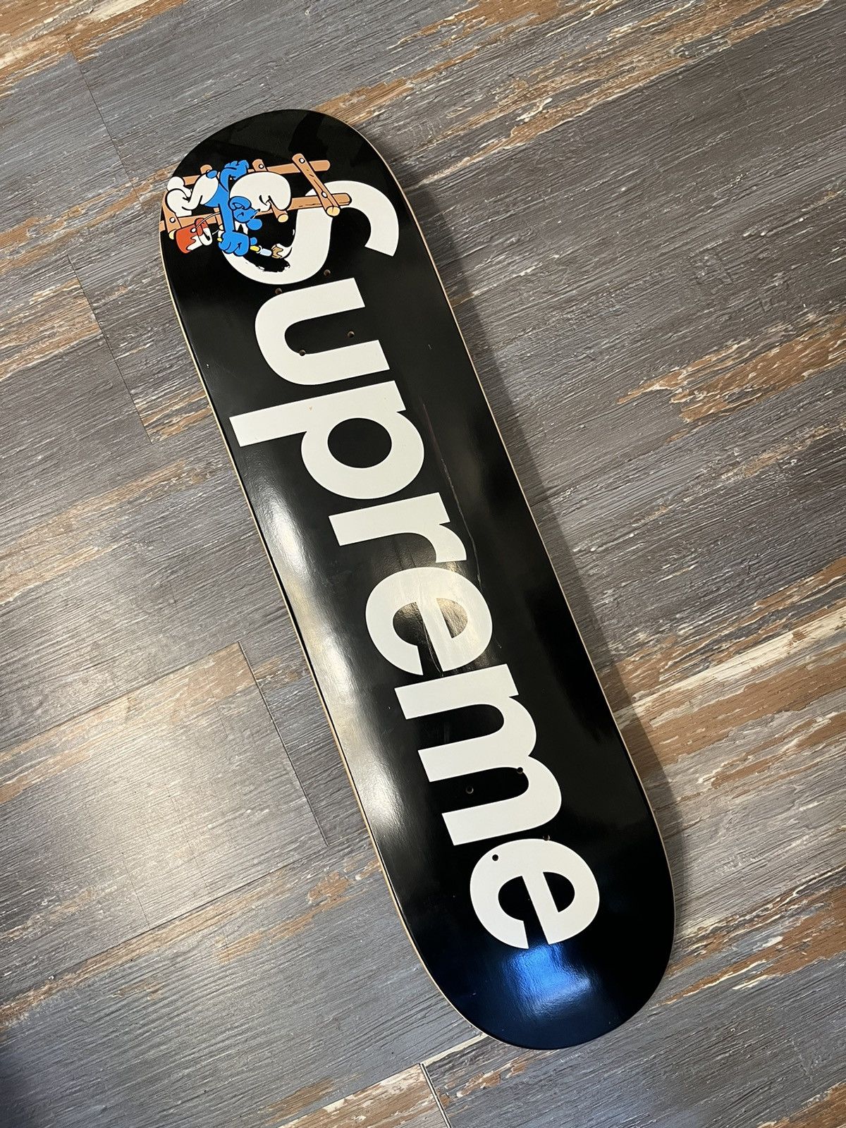 Supreme Smurfs Skateboard スケートボード デッキ 黒