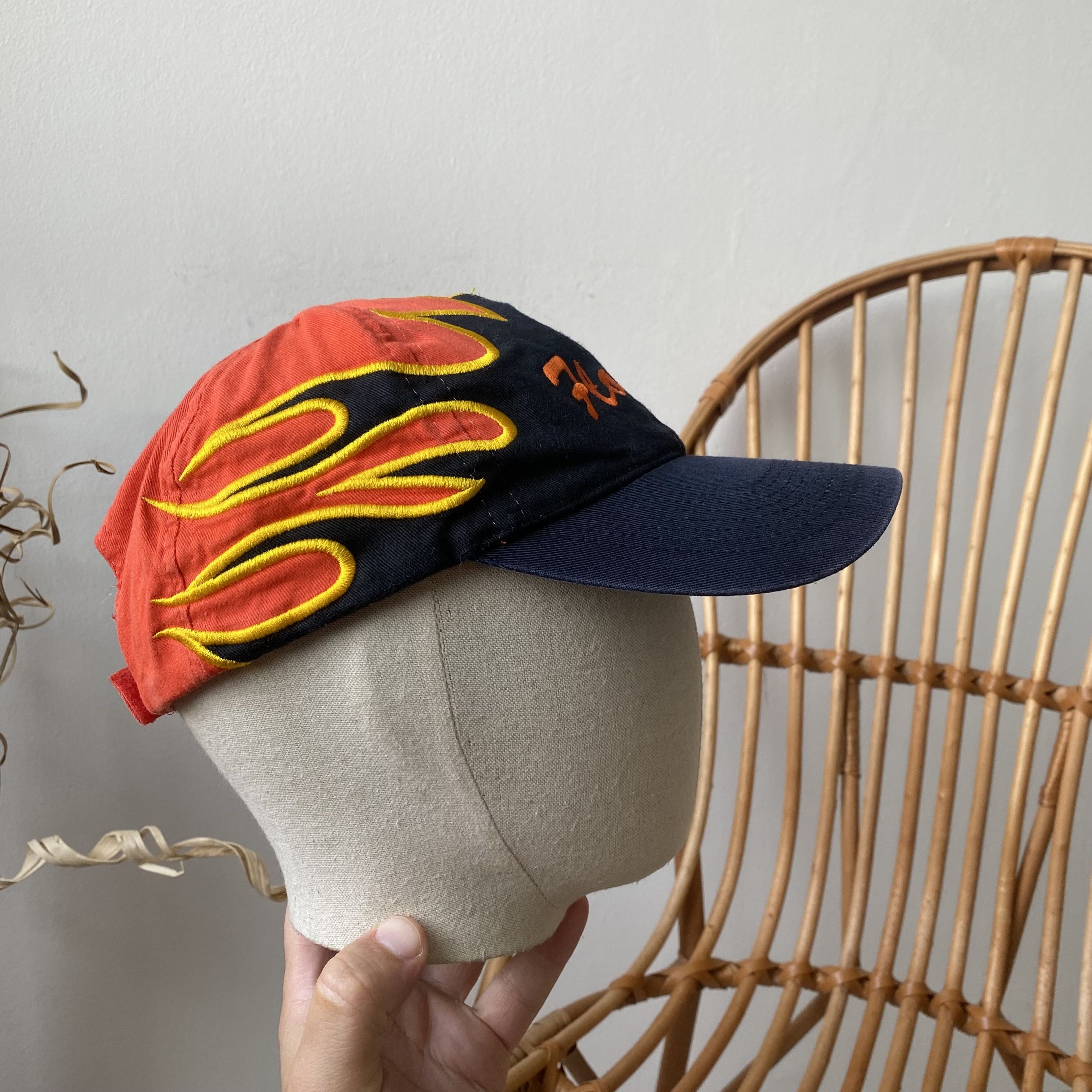 Formula 1 🔥90's Vintage Flame Cap Y2K Fire Opium Travis Scott Style Size ONE SIZE - 2 Thumbnail