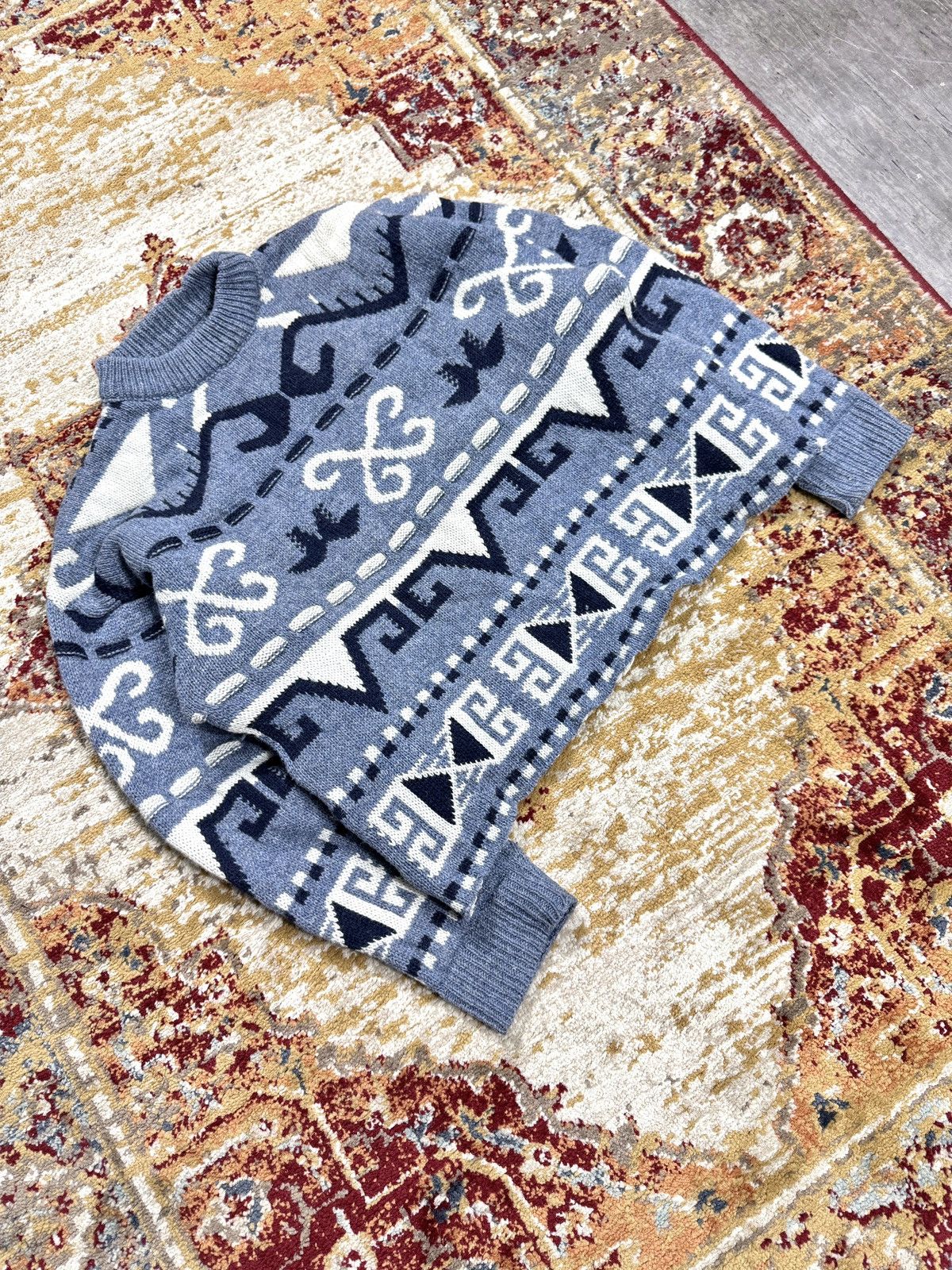 Japanese Brand ᶠᵃⁿᶜʸᵍᵘʸ CROPPED Vintage Sweater Knit Boxy Oversize Y2K 90s Size US M / EU 48-50 / 2 - 1 Thumbnail
