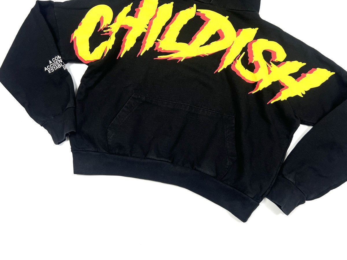 CHILDS × Japanese Brand Men’s Childish Overprint Black Cotton Casual Y2K Hoodie - XS Size US XS / EU 42 / 0 - 16 Thumbnail