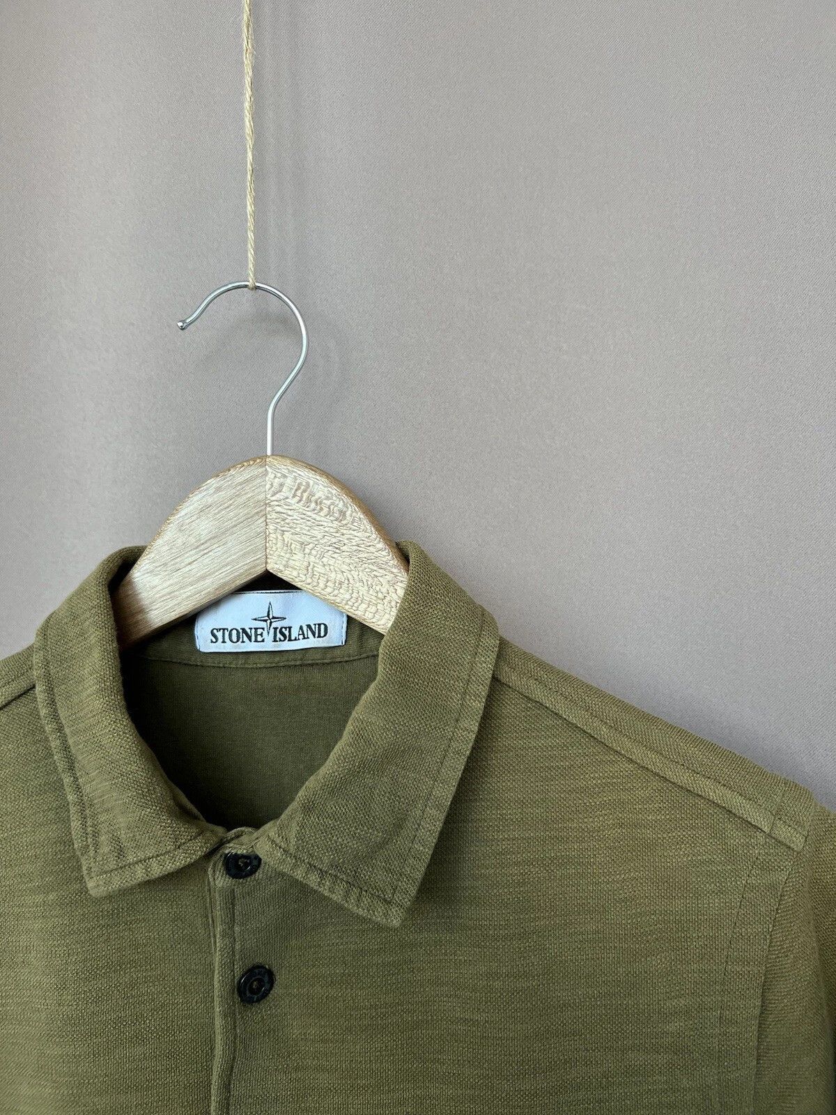 Stone Island Stone Island Patch Program Polo Shirt Mens Size M Khaki Size US M / EU 48-50 / 2 - 6 Thumbnail
