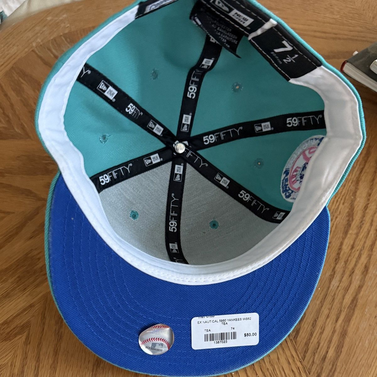 Hat Club RARE Hat Club New Era Yankees 1962 World Series 59Fifty Teal Size ONE SIZE - 3 Thumbnail