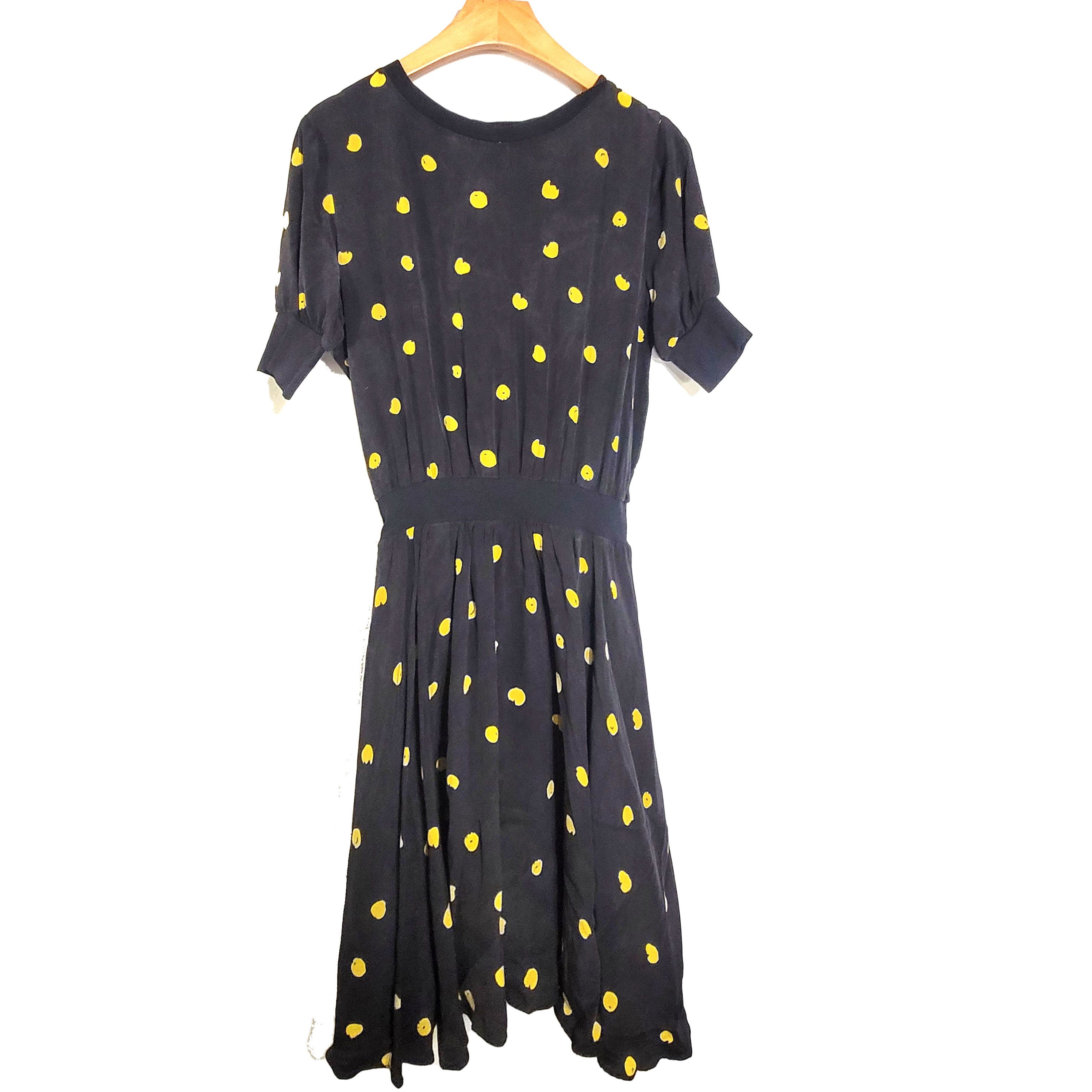 Other Women's 100% Silk Long Dress Elastic Waiist SBK145 Size M / US 6-8 / IT 42-44 - 1 Thumbnail