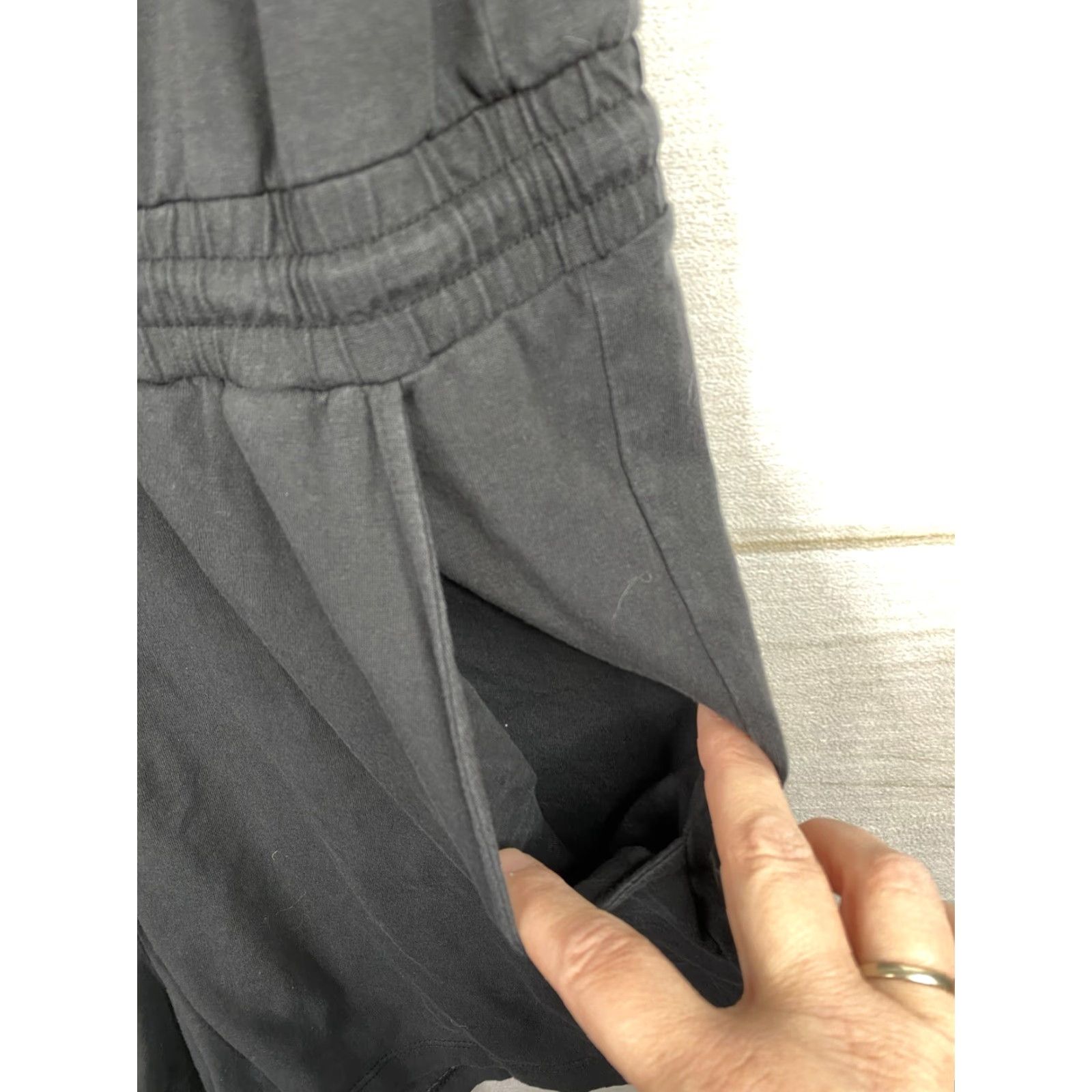 Calvin Klein Calvin Klein Romper Women XL Black Sleeveless Tie Waist Stretch Short Shortall Size 40" / US 18 - 6 Thumbnail