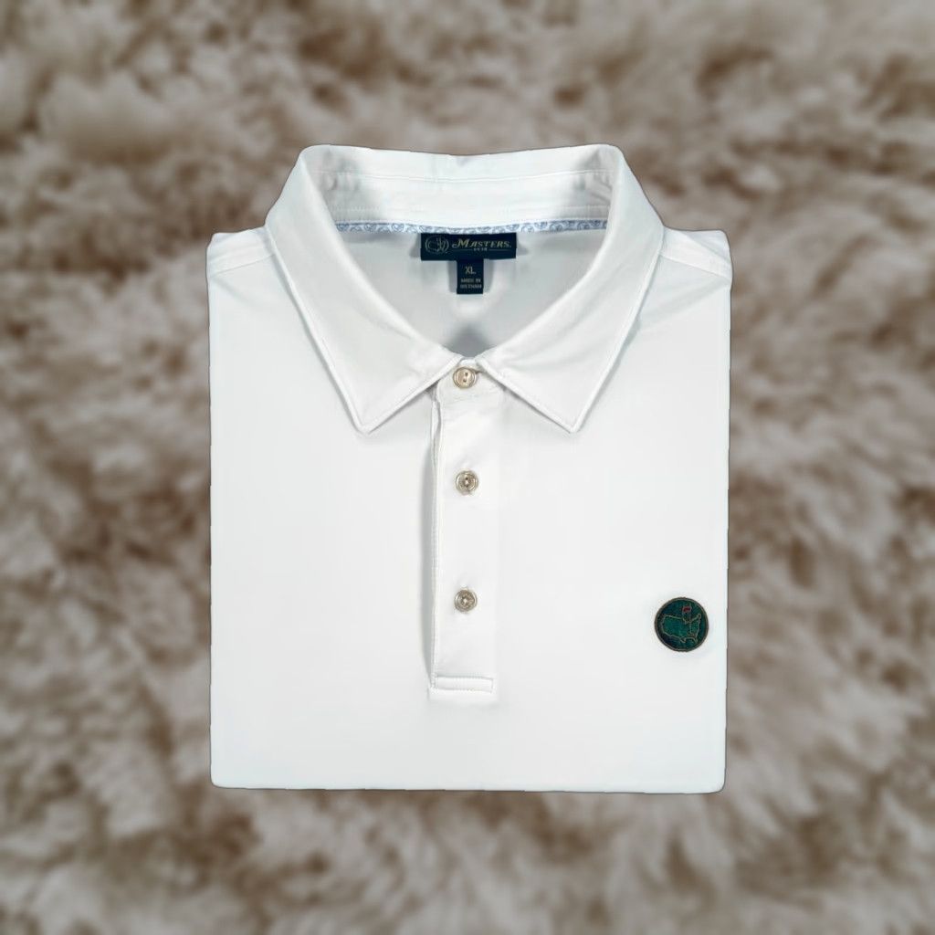 Masters 1934 Berckmans Performance Golf Polo Shirt Mens XL White Polo Golf MINT CONDITION