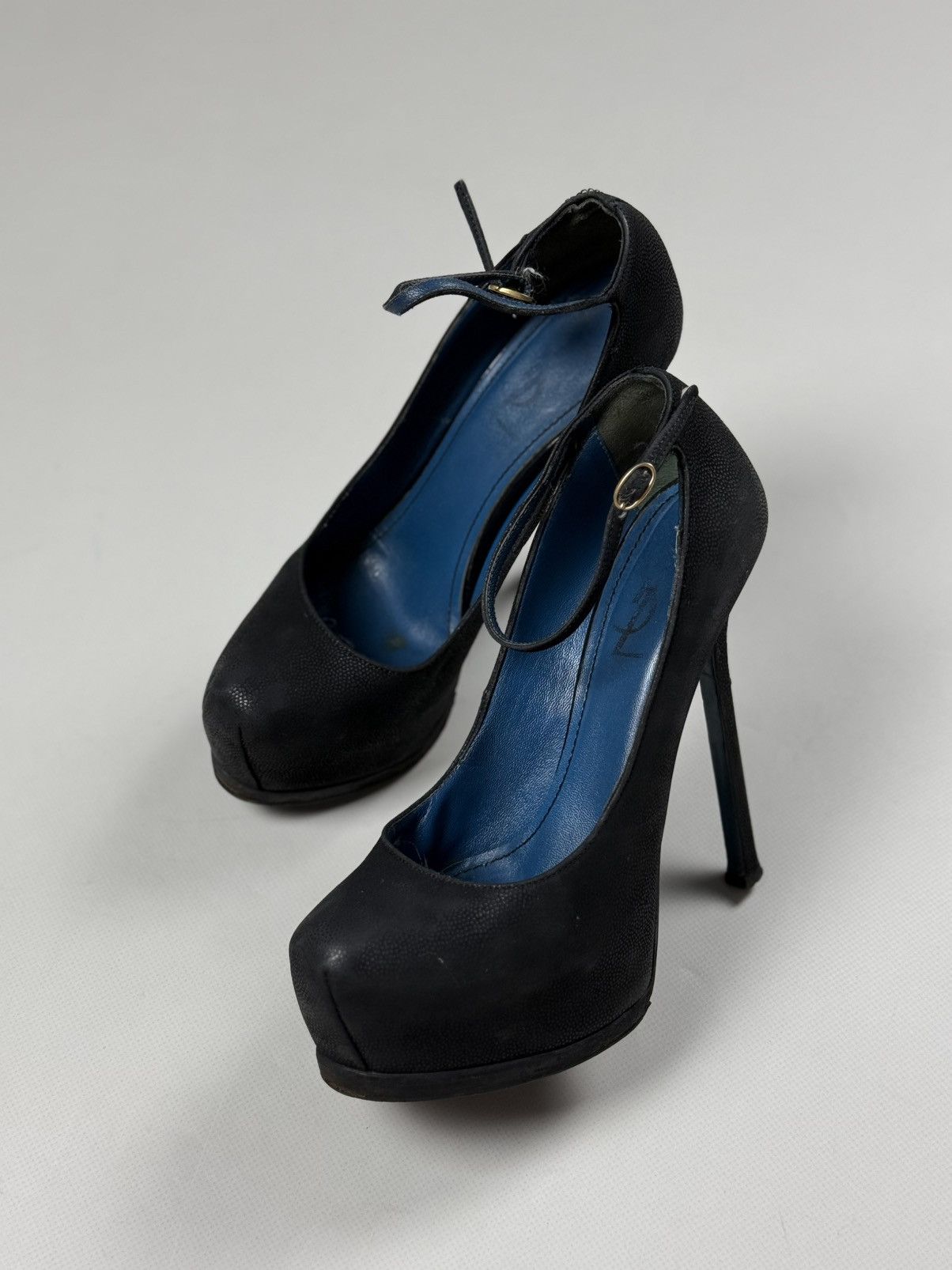 Vintage × Yves Saint Laurent YSL Yves Saint Laurent Vintage Ladies Leather Platform Heels Size US 6.5 / IT 36.5 - 13 Thumbnail